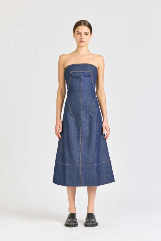 Denim Tulip Dress sold by Handsom