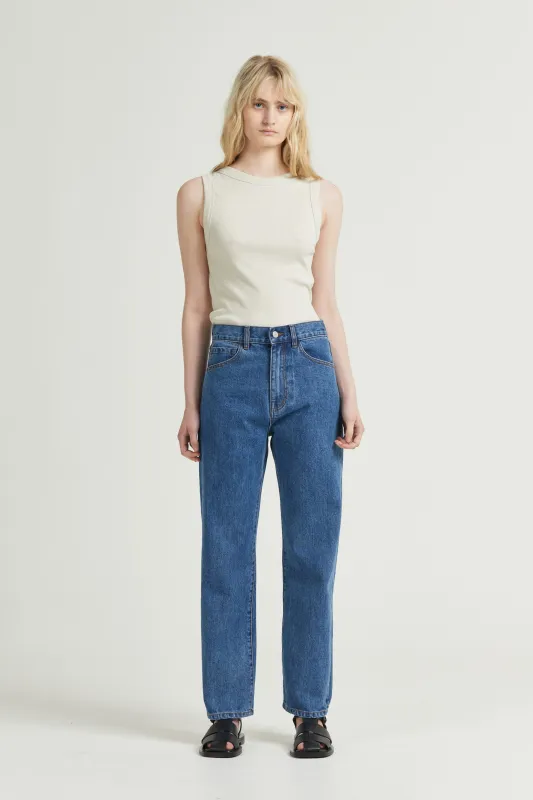 Straight Leg Selvedge Jean, Stone Wash sold by Handsom