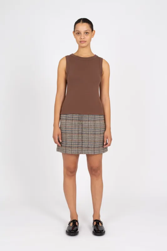 Sleeveless Boat Neck, Espresso sold by Handsom