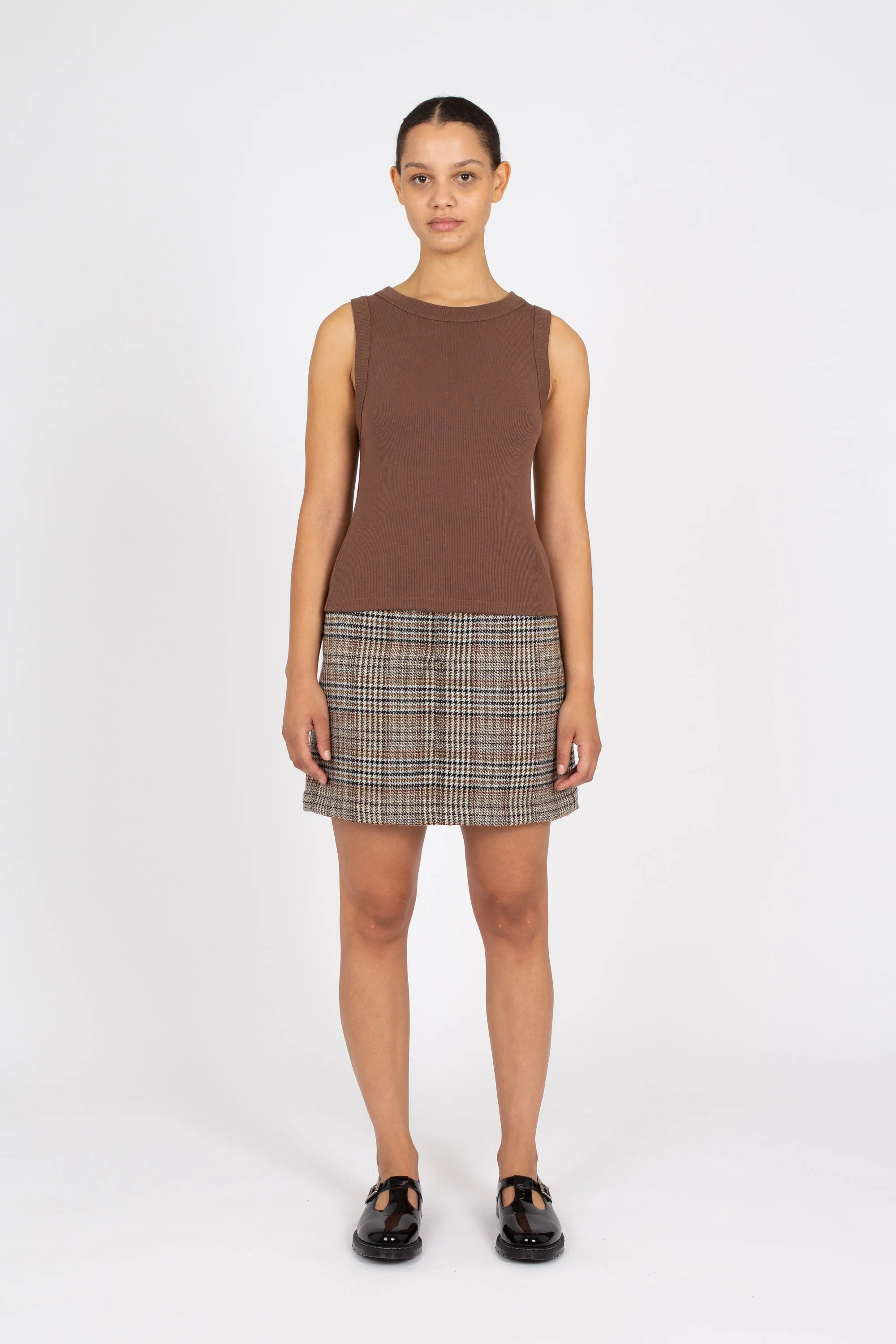 Sleeveless Boat Neck, Espresso sold by Handsom