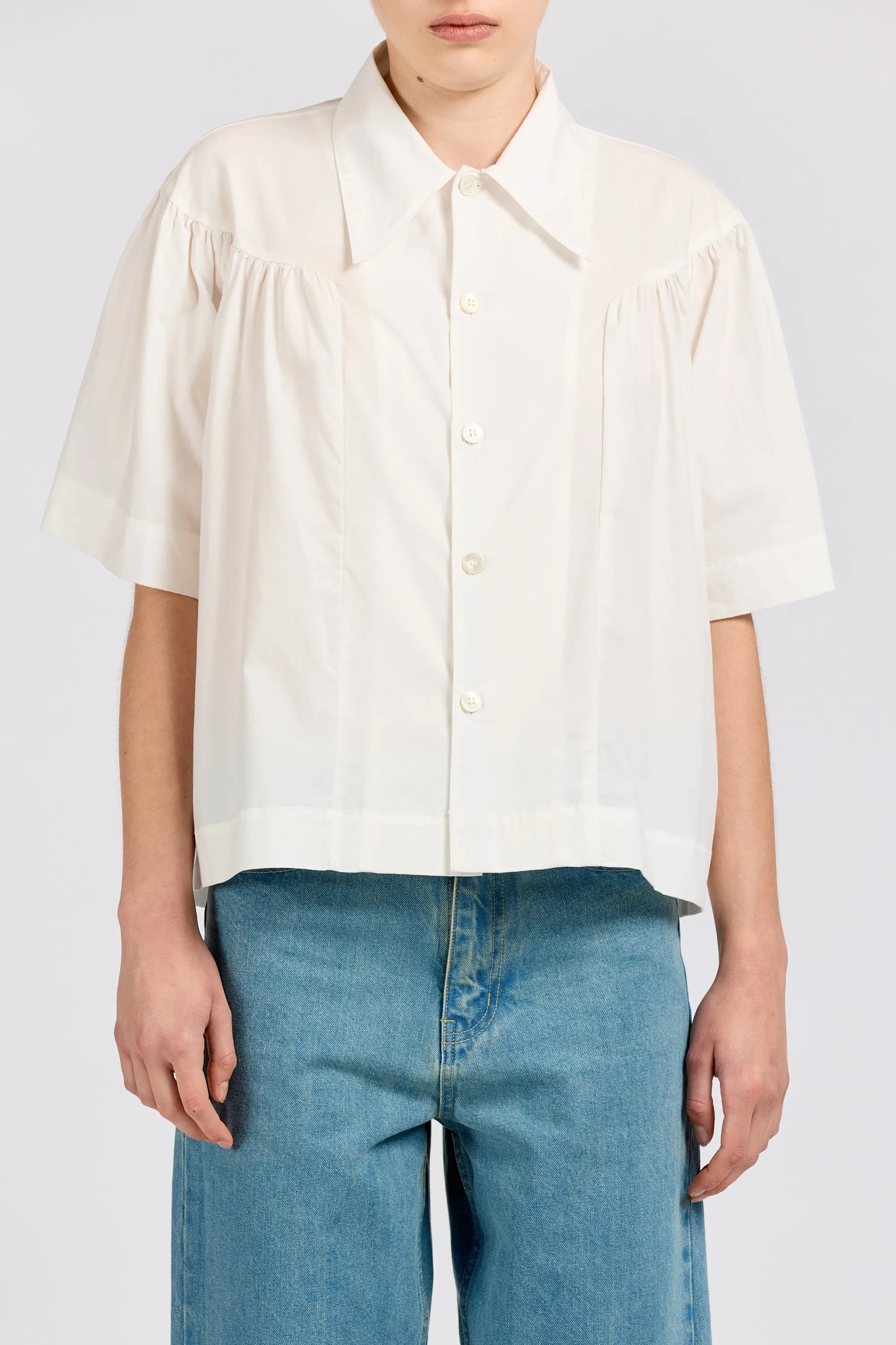Moon Shirt Short Sleeve, Poplin, Off White sold by Handsom product image thumbnail 2