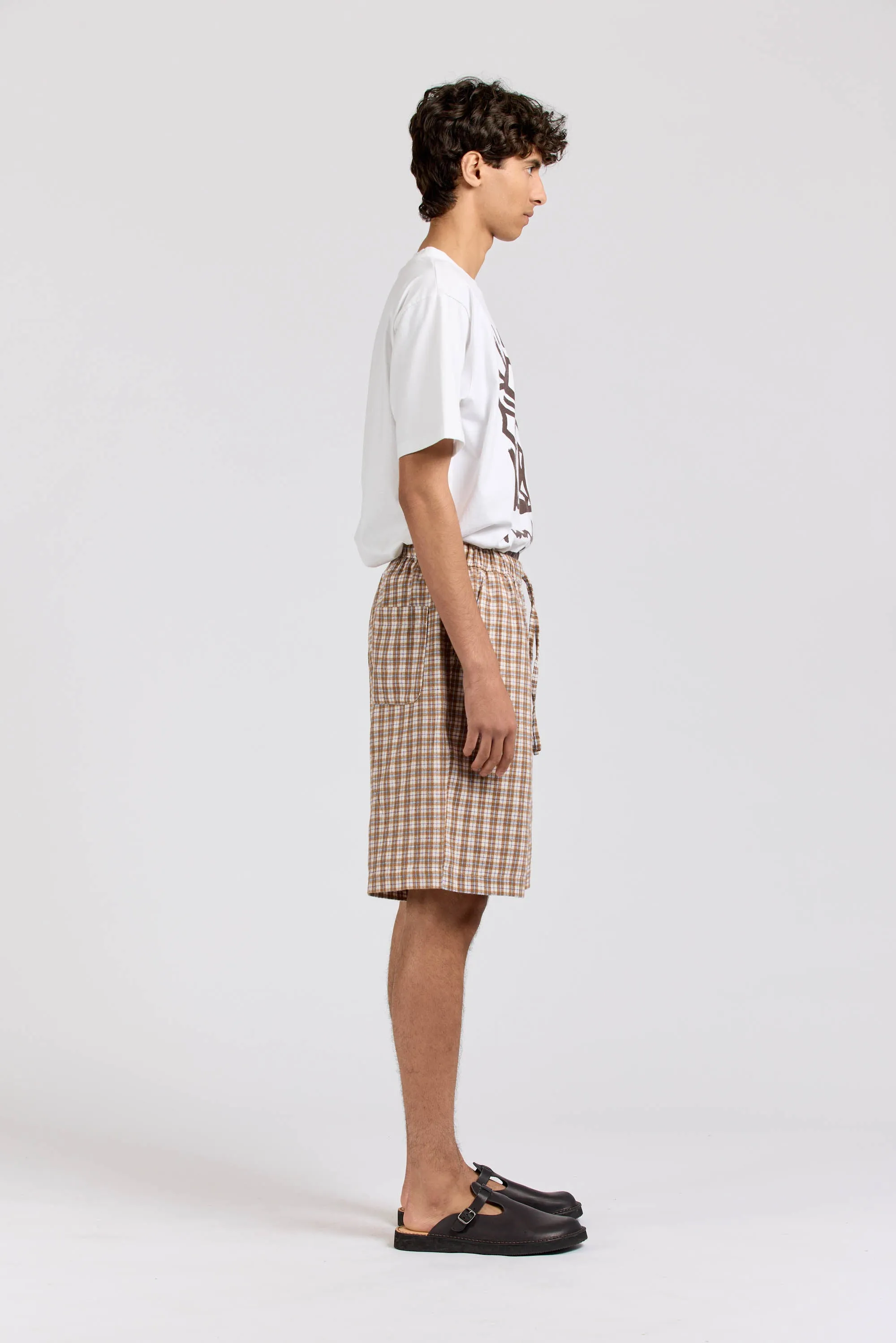 Court Short, Flannel Check, Brown sold by Handsom product image thumbnail 4