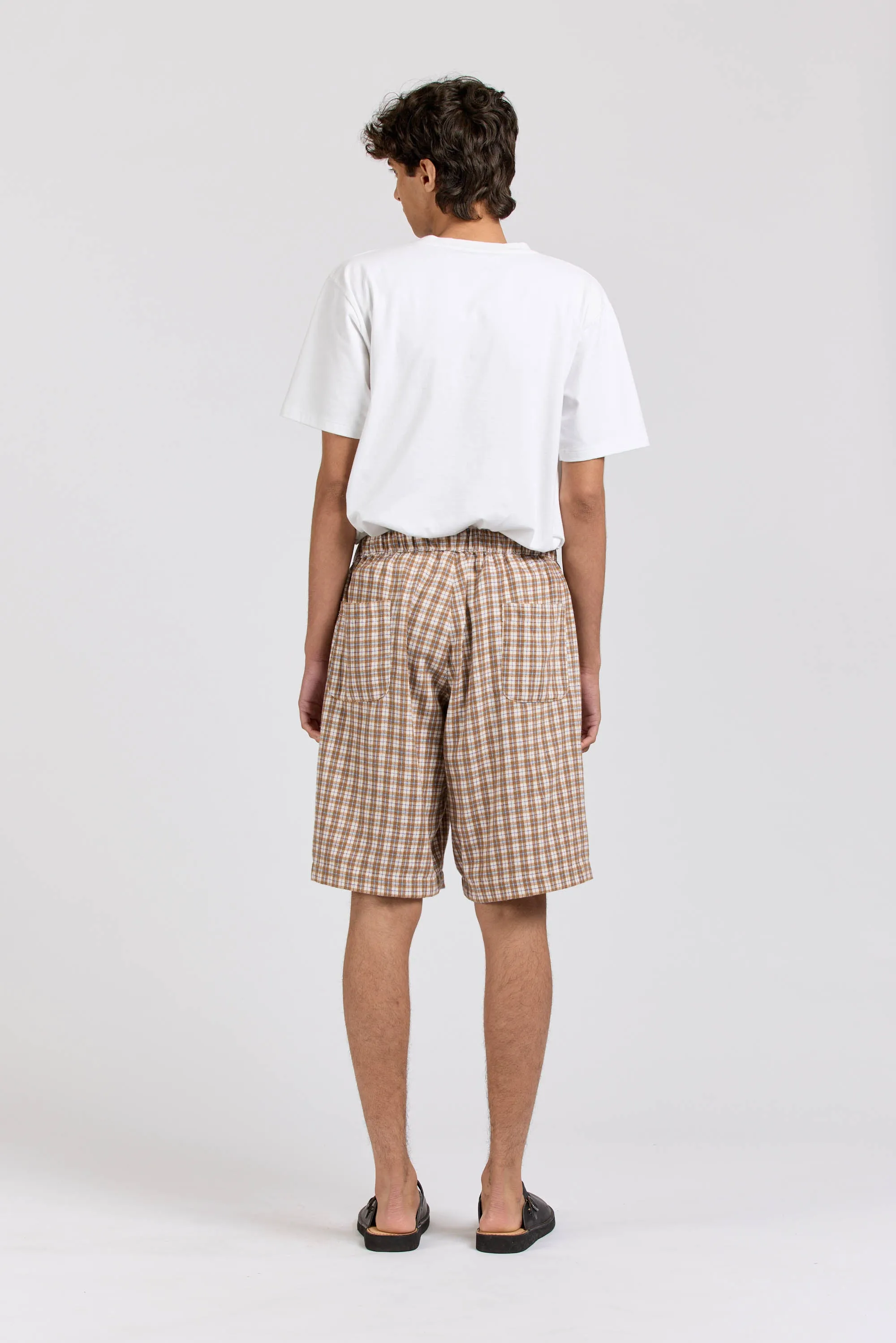 Court Short, Flannel Check, Brown sold by Handsom product image thumbnail 5