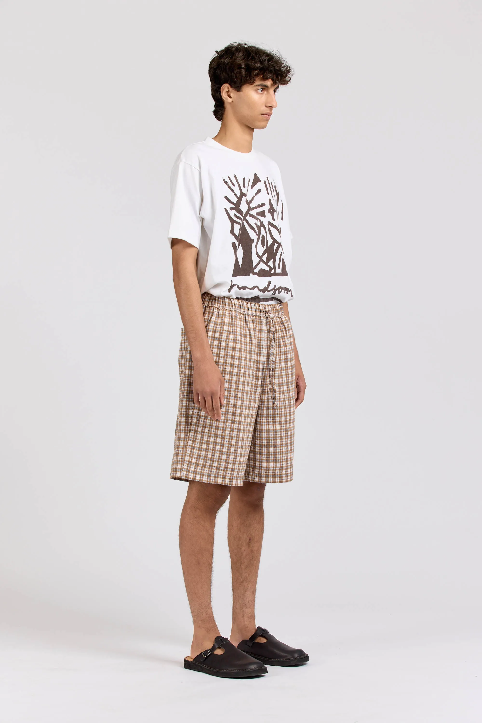 Court Short, Flannel Check, Brown sold by Handsom product image thumbnail 3