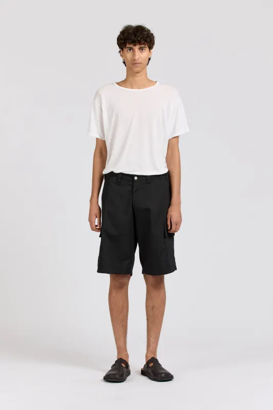Cargo Shorts, Ripstop, Black sold by Handsom