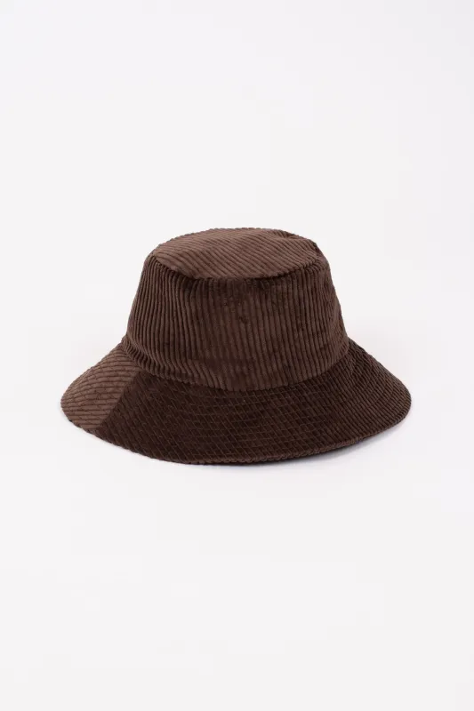 Cord Bucket Hat, Cocoa sold by Handsom
