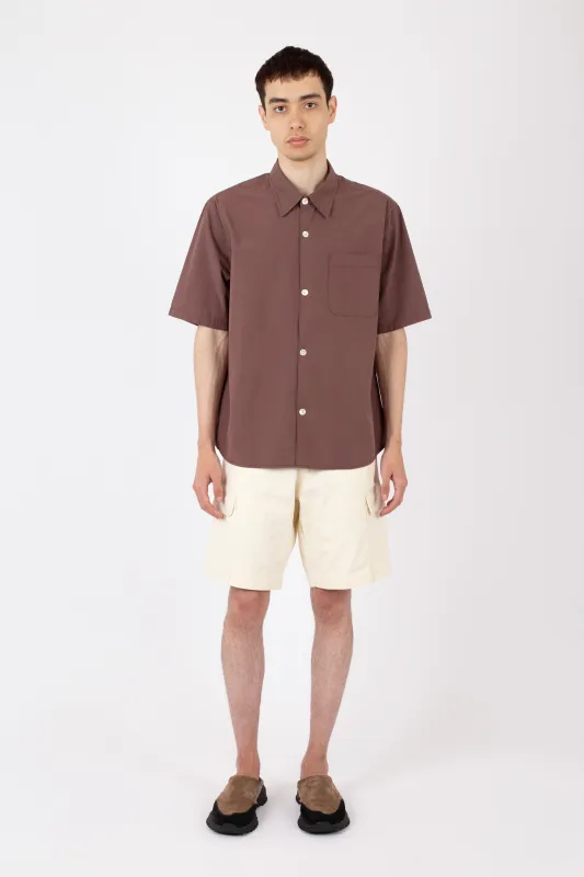 Men's Super Shirt SS, Poplin, Earth sold by Handsom