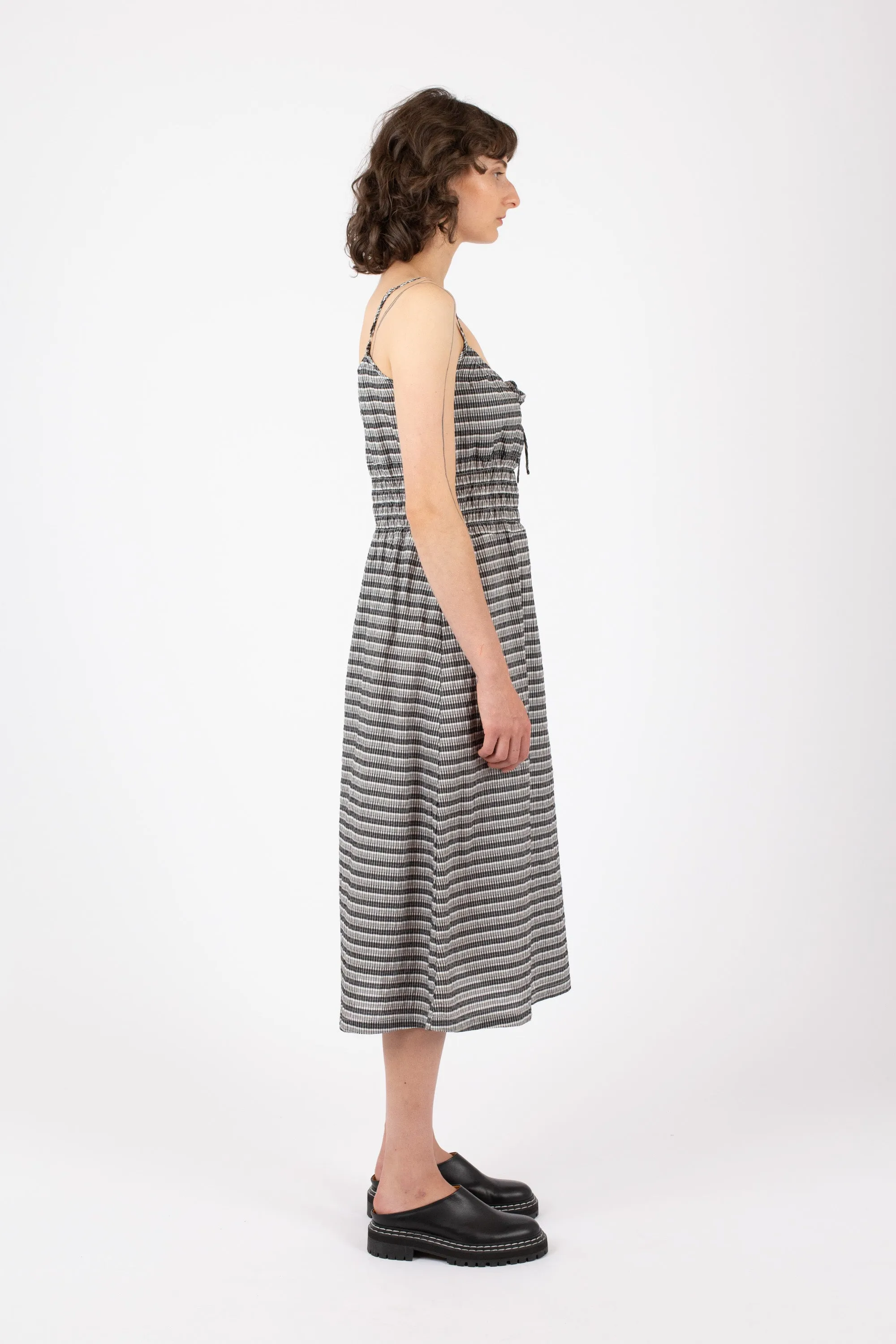 Percy Midi Dress, Check Stripe, Black sold by Handsom product image thumbnail 3