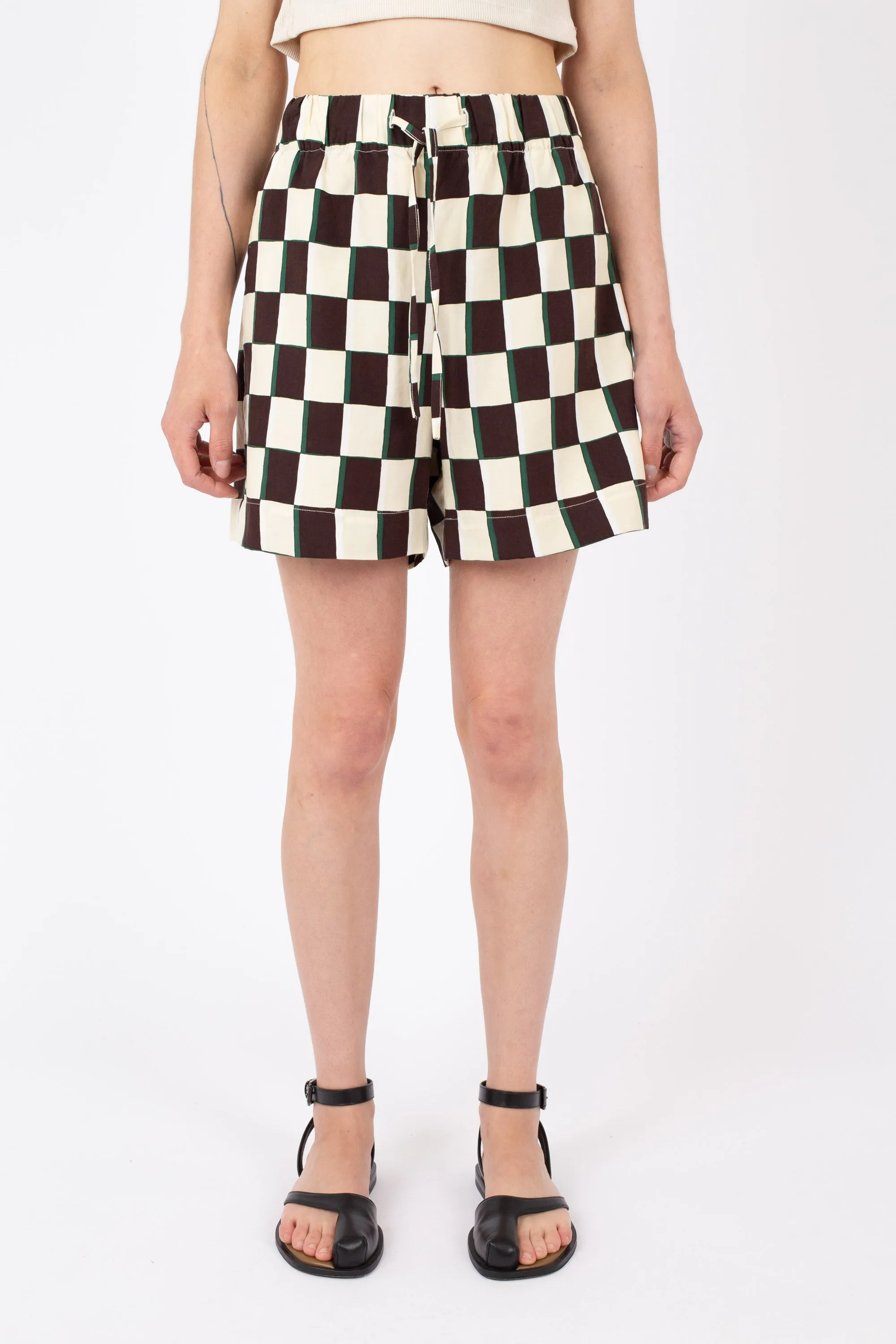 Soda Shorts, Checkerboard Print, Sand sold by Handsom product image thumbnail 2