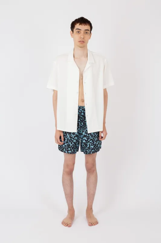 Swim Shorts, Flower Print, Blue sold by Handsom