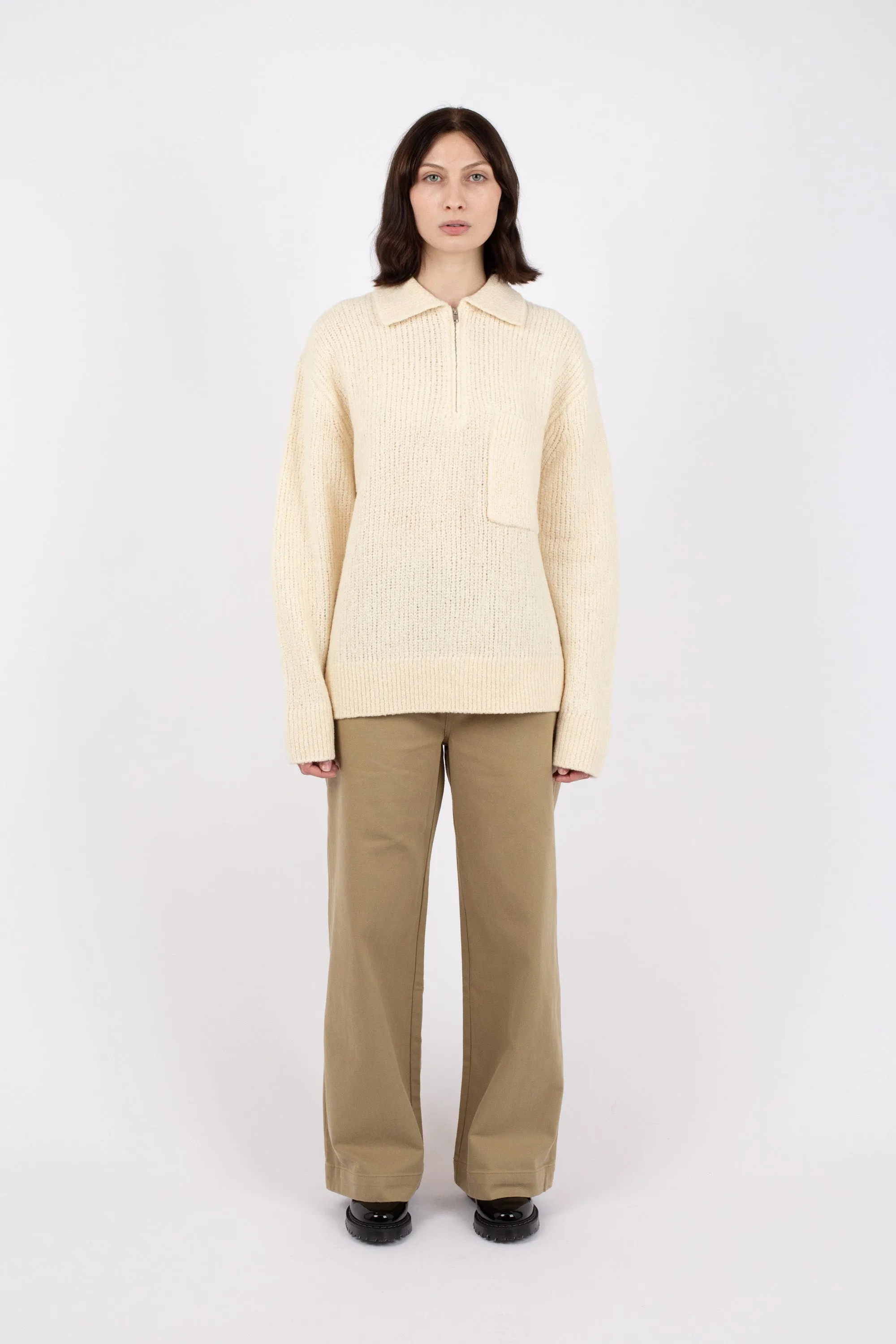 Everest Zip Knit, Ecru sold by Handsom product image thumbnail 3