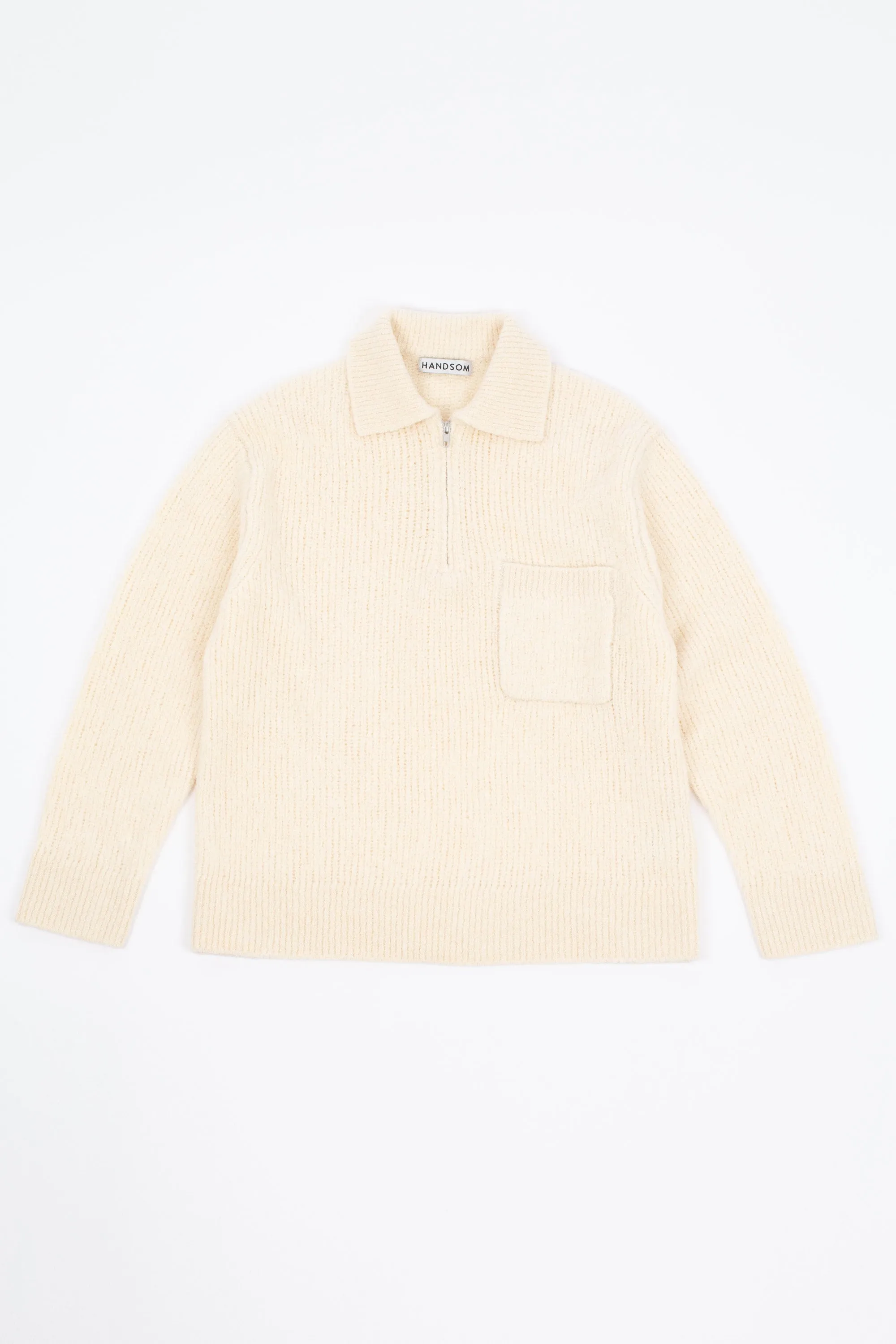 Everest Zip Knit, Ecru sold by Handsom