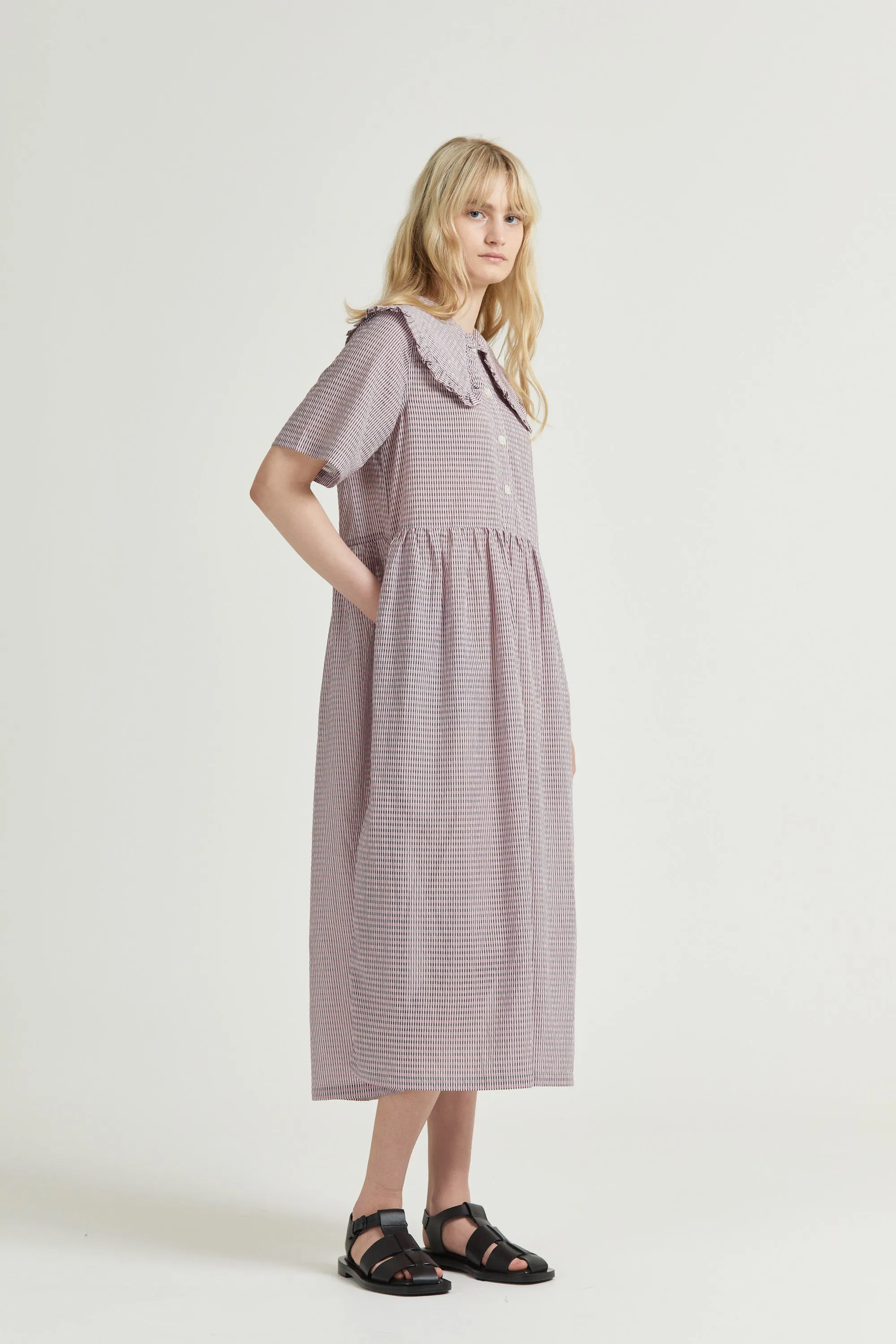 Big Frill Midi, Lotus Check sold by Handsom product image thumbnail 4