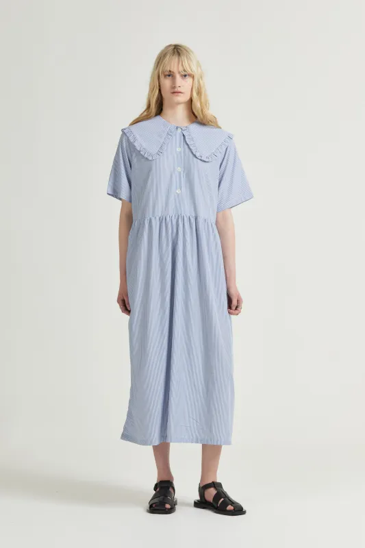 Big Frill Midi, Bamboo Stripe, Blue sold by Handsom