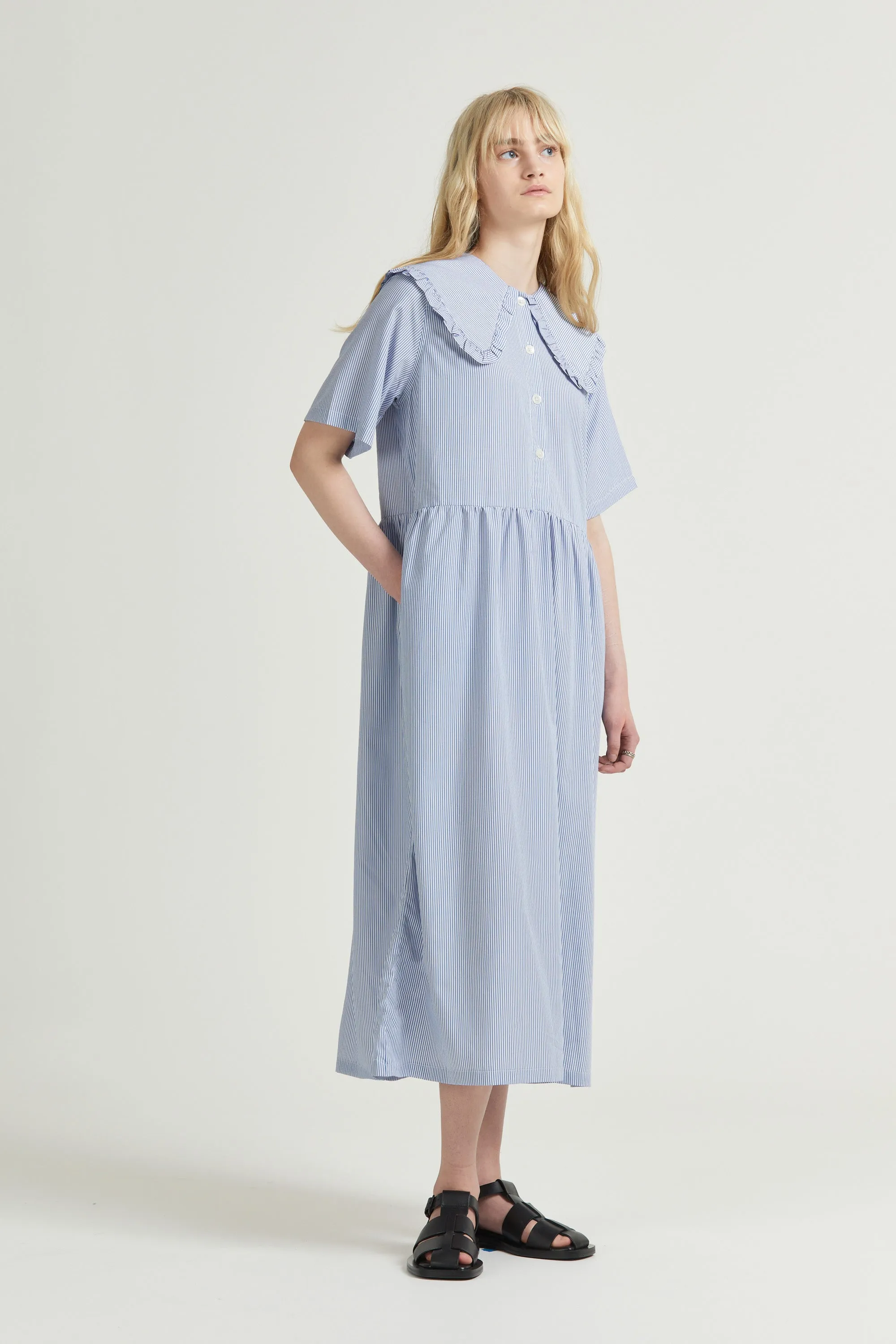 Big Frill Midi, Bamboo Stripe, Blue sold by Handsom product image thumbnail 5