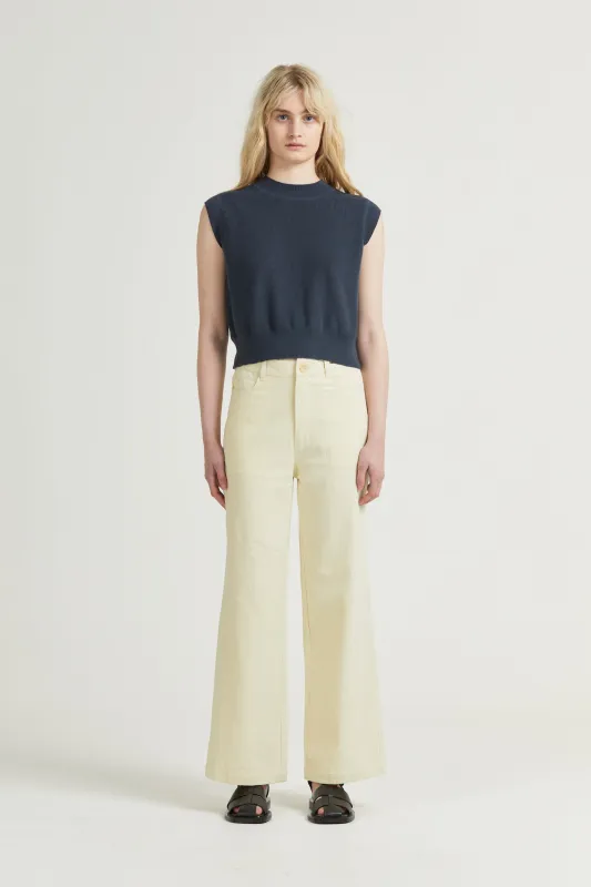 Silk Crew Vest, Midnight Slate sold by Handsom