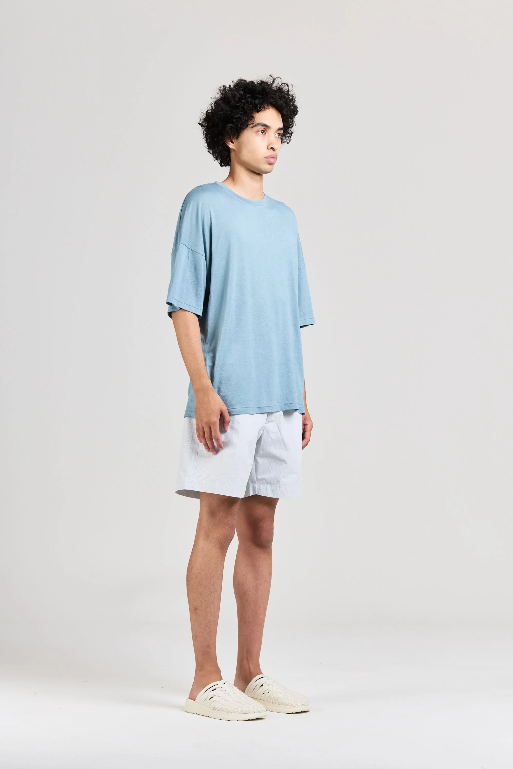Maxi Tee, Linen Jersey, Sky Blue sold by Handsom product image thumbnail 4