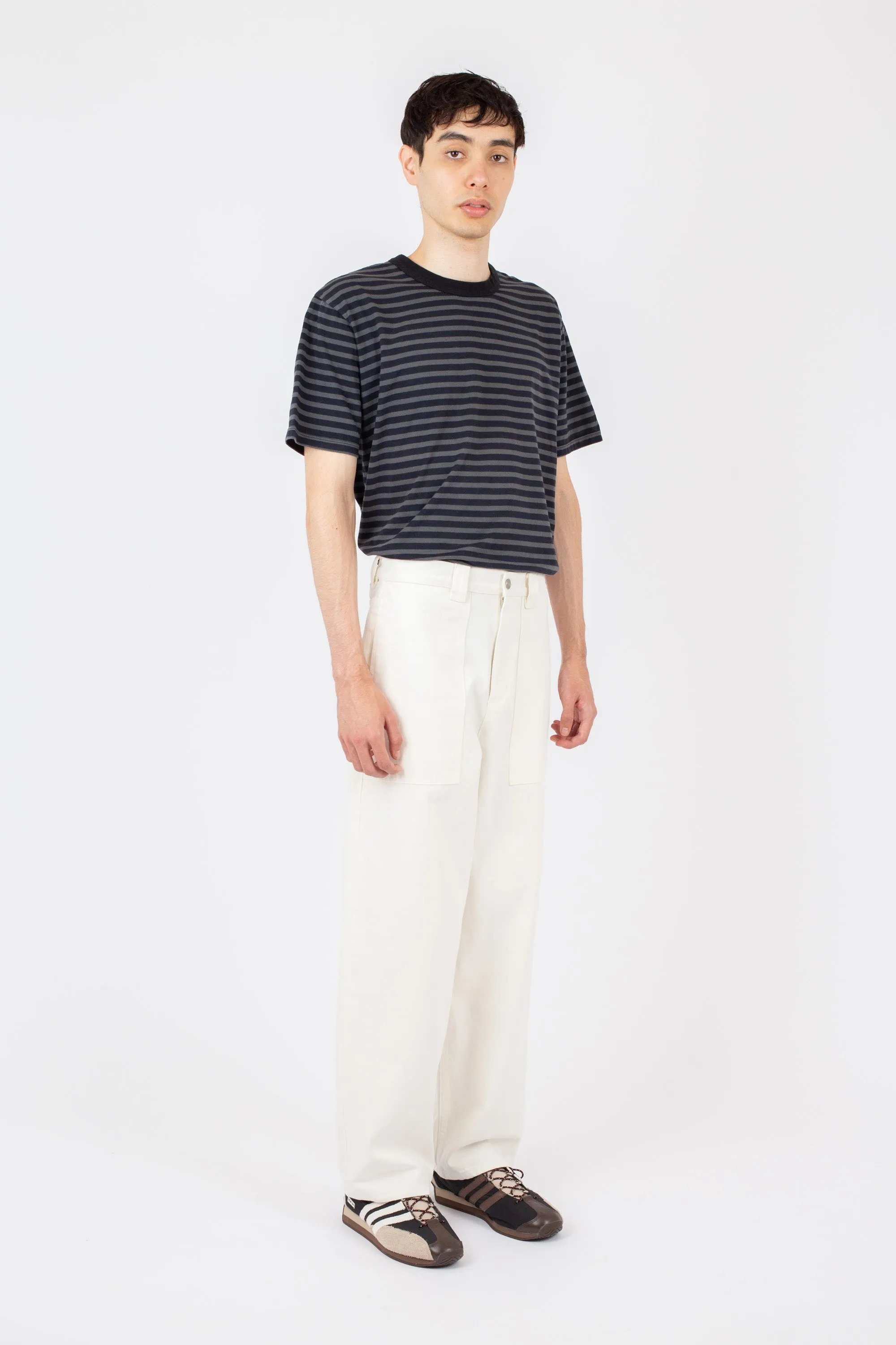 Men's Wide Leg Selvedge Jean, Off White sold by Handsom product image thumbnail 3