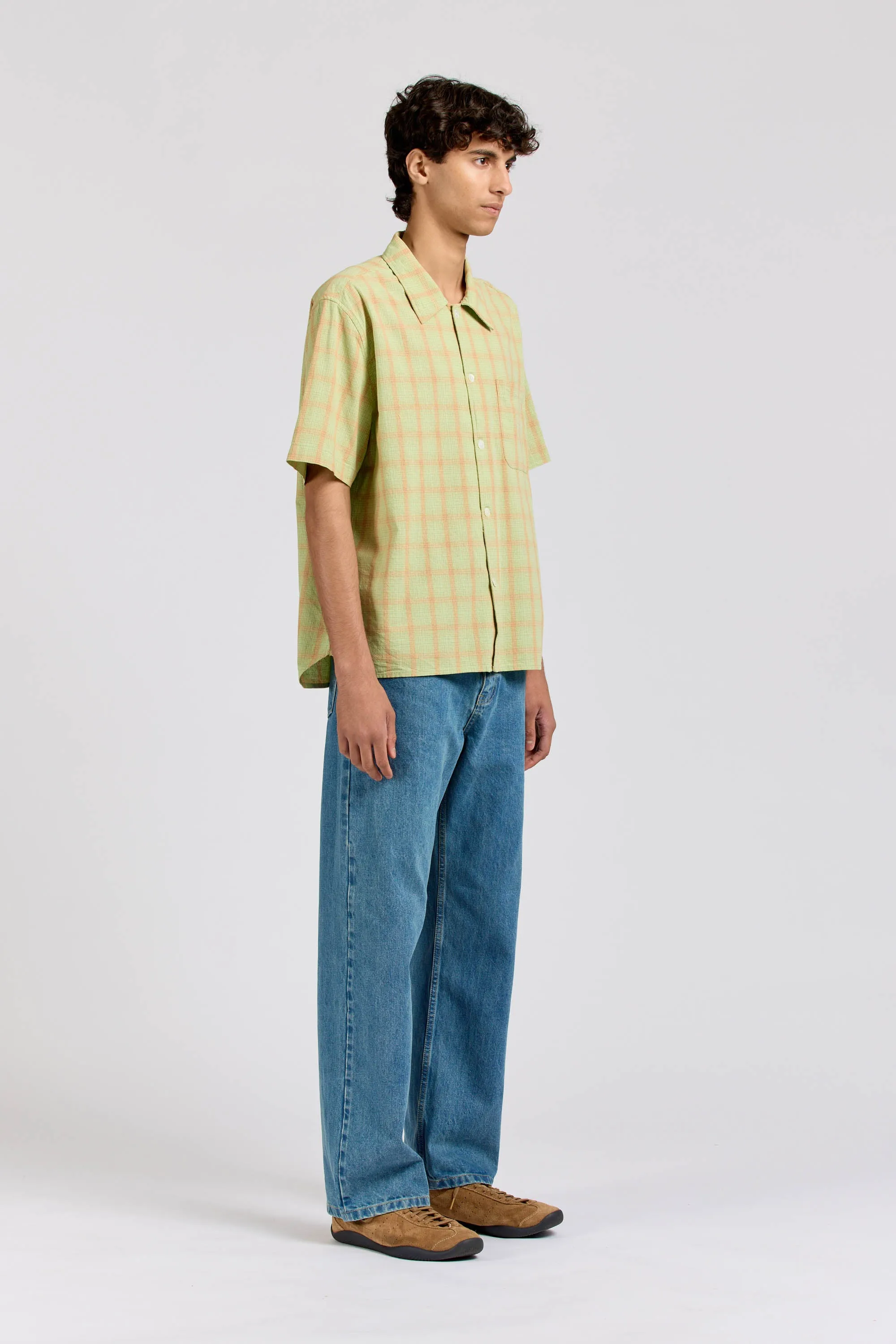 Extra Shirt Short Sleeve, Lime Check sold by Handsom product image thumbnail 4