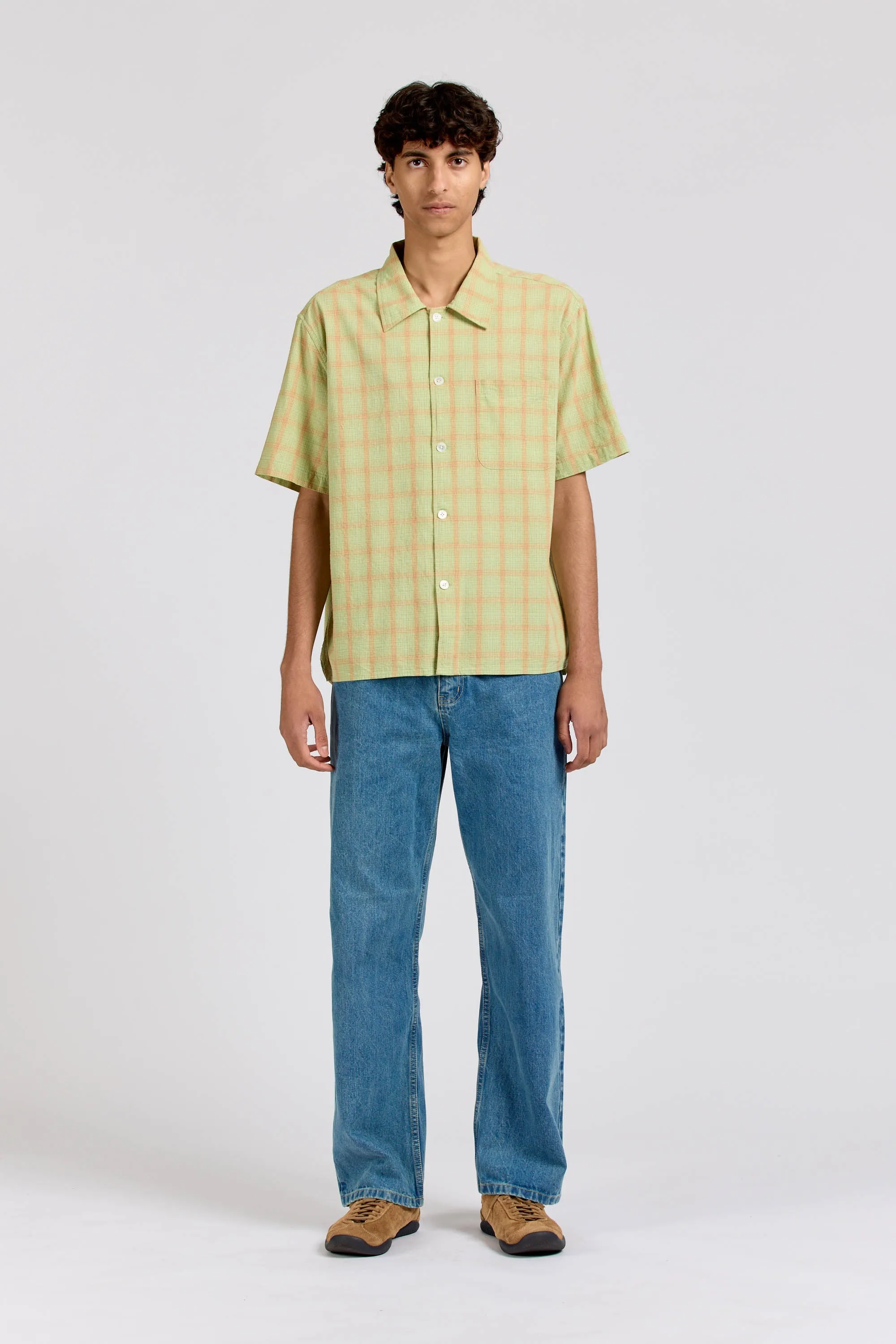 Extra Shirt Short Sleeve, Lime Check sold by Handsom product image thumbnail 3