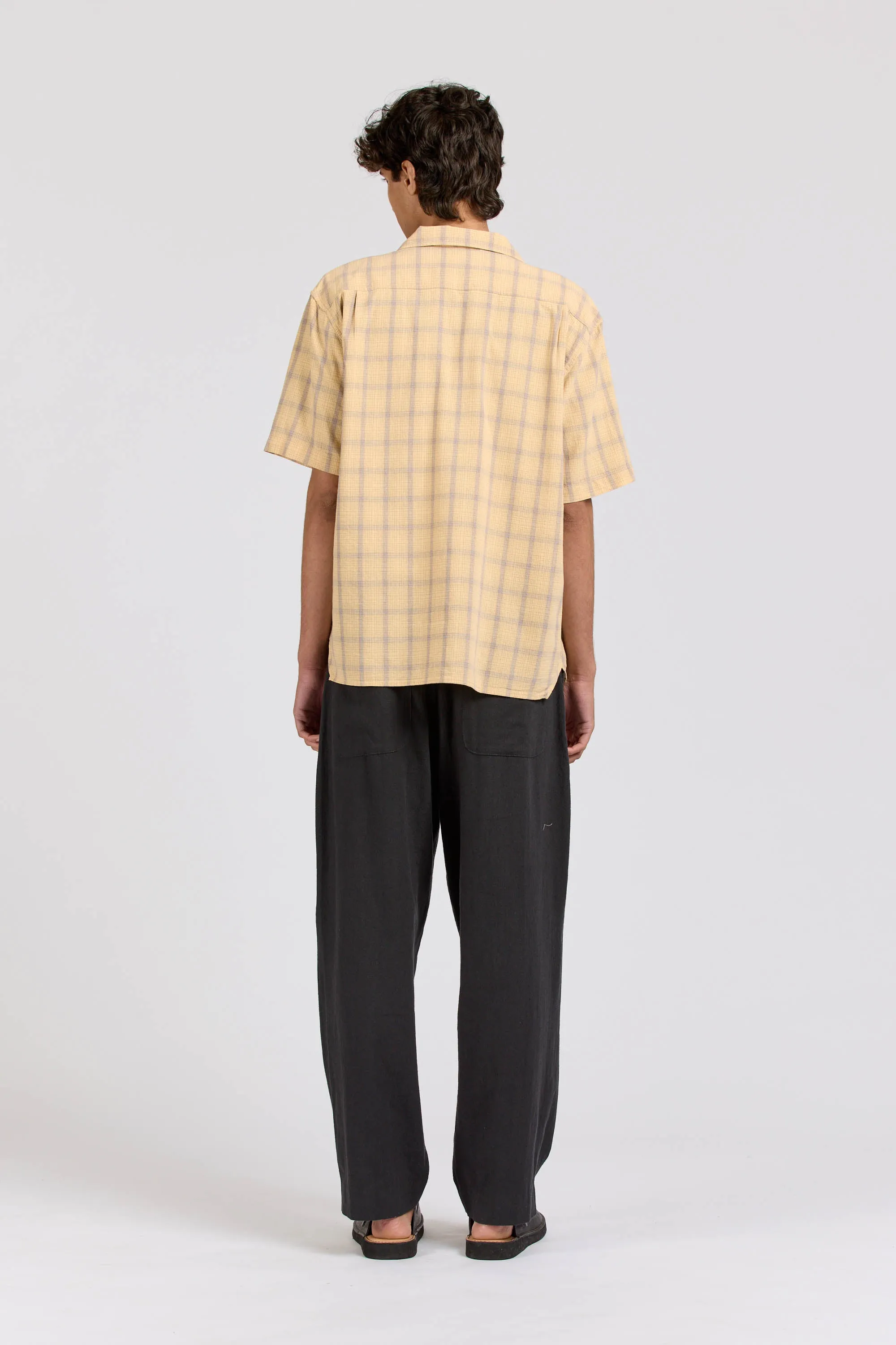 Extra Shirt Short Sleeve, Yellow Grey Check sold by Handsom product image thumbnail 5