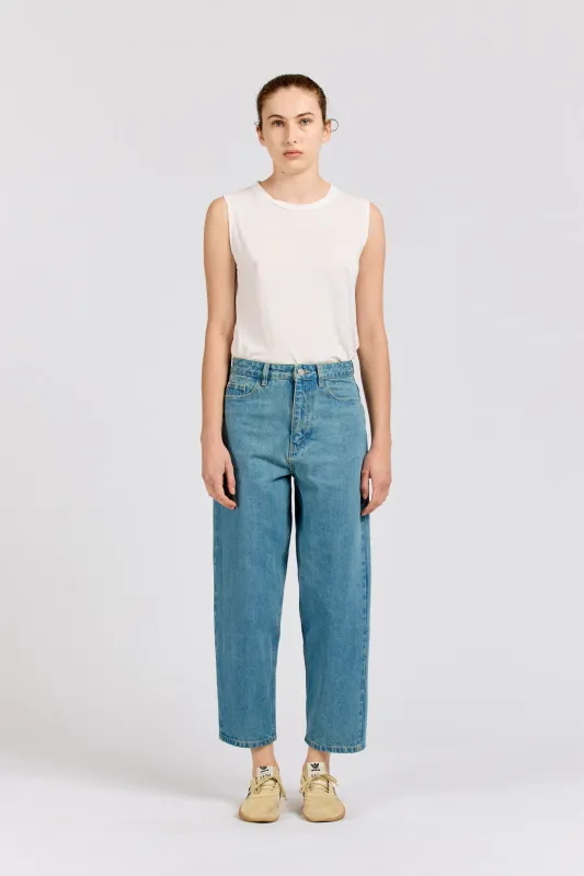 Tapered Crop Jean, Vintage Stonewash sold by Handsom