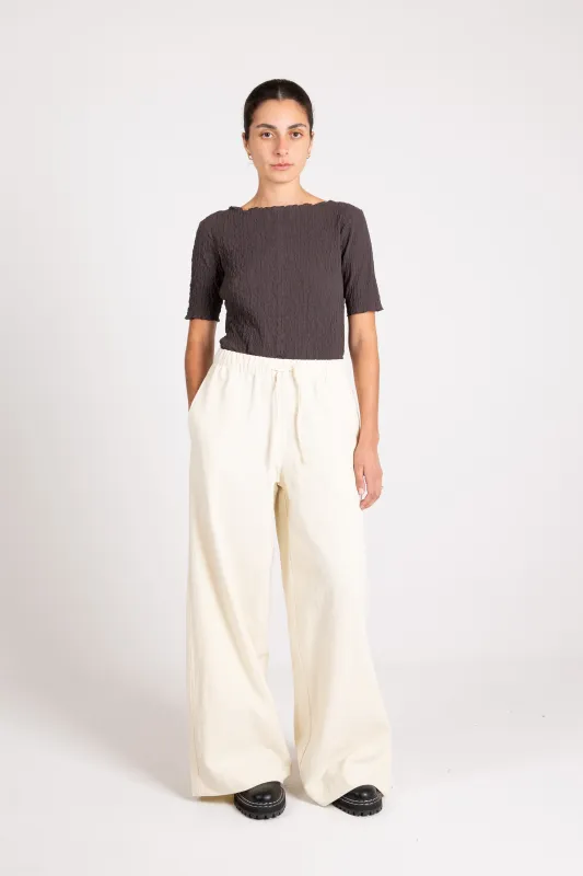 Soda Pant, Hachiko Linen, Ecru sold by Handsom