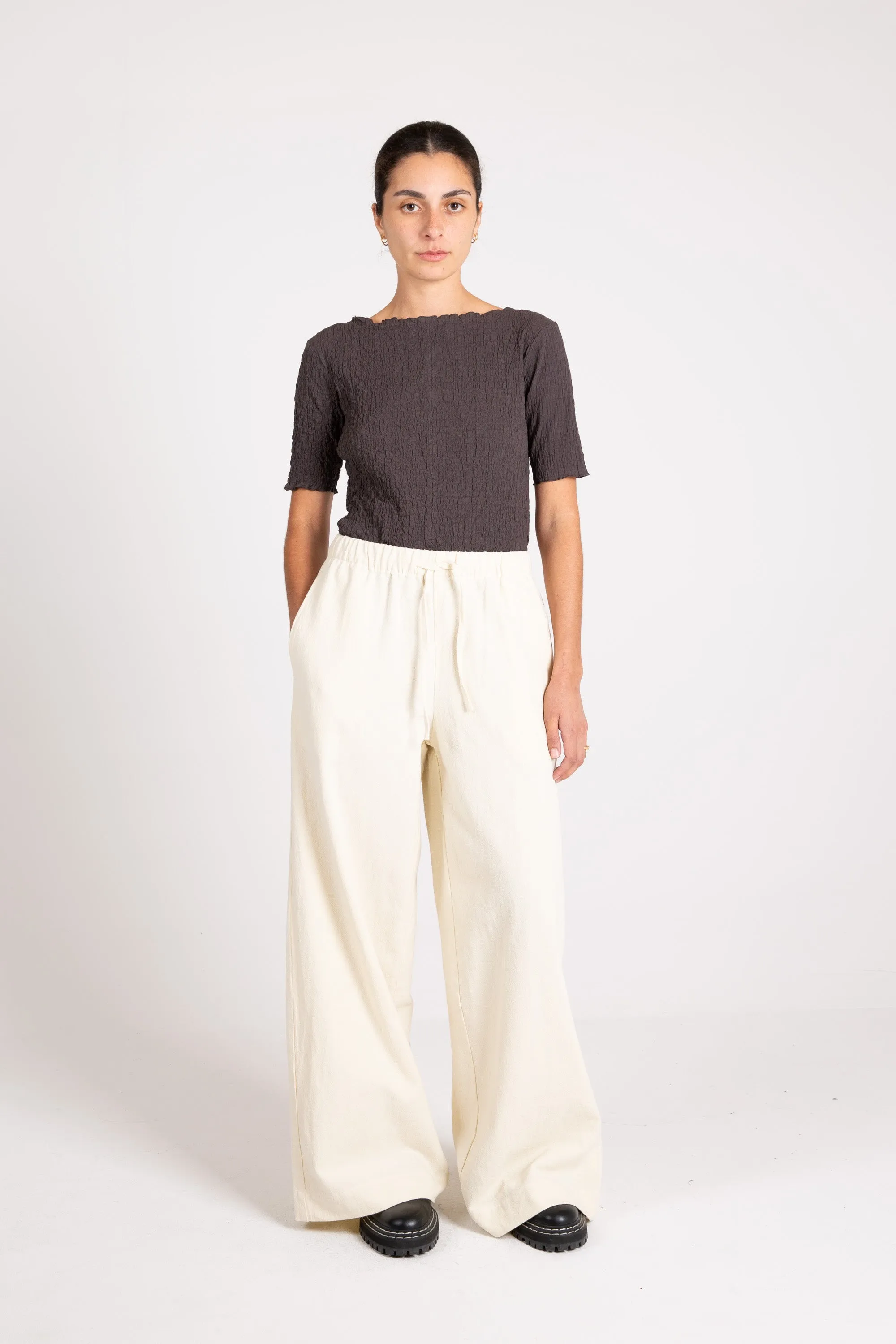 Soda Pant, Hachiko Linen, Ecru sold by Handsom