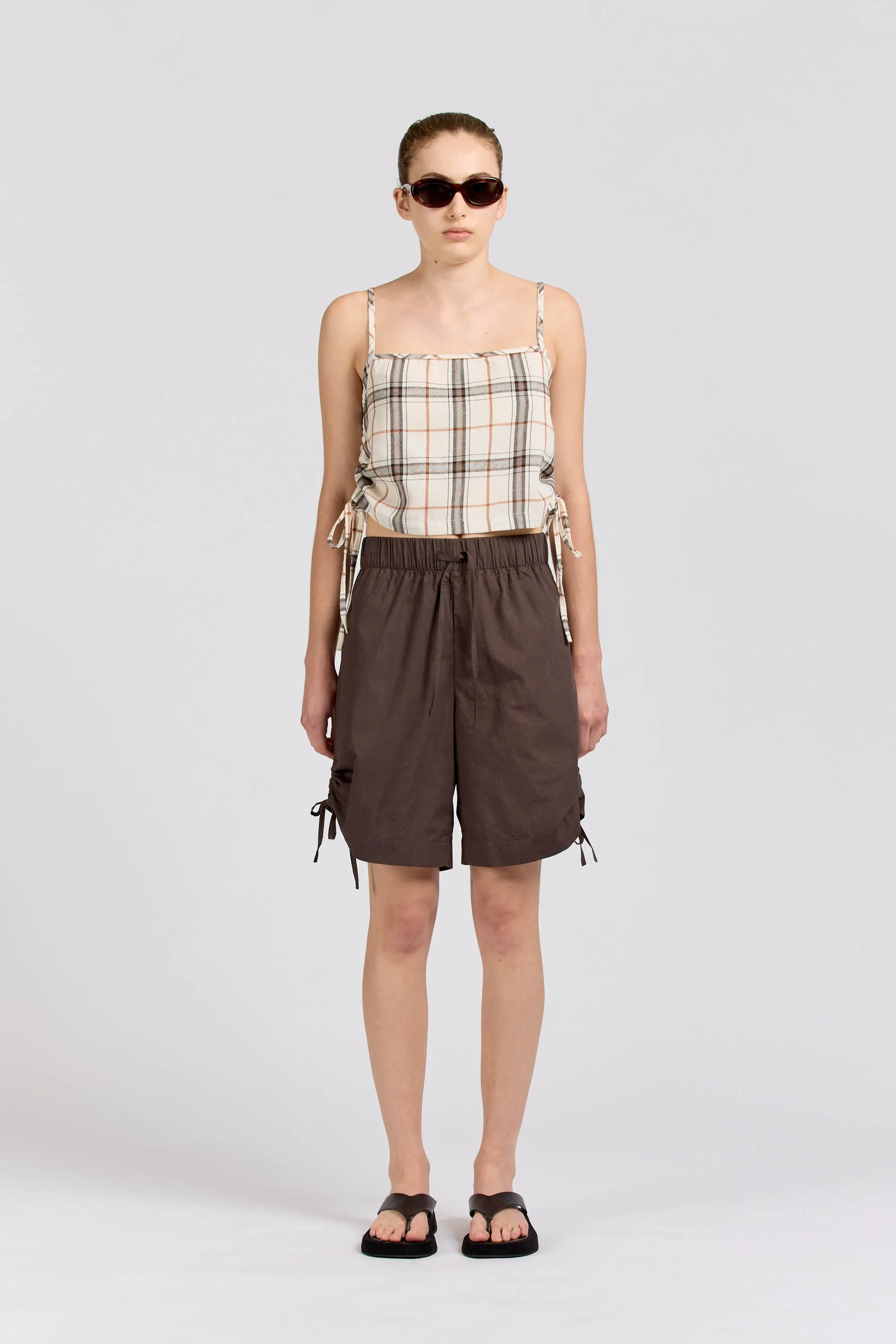 Soda Tie Short, Poplin, Espresso sold by Handsom product image thumbnail 2