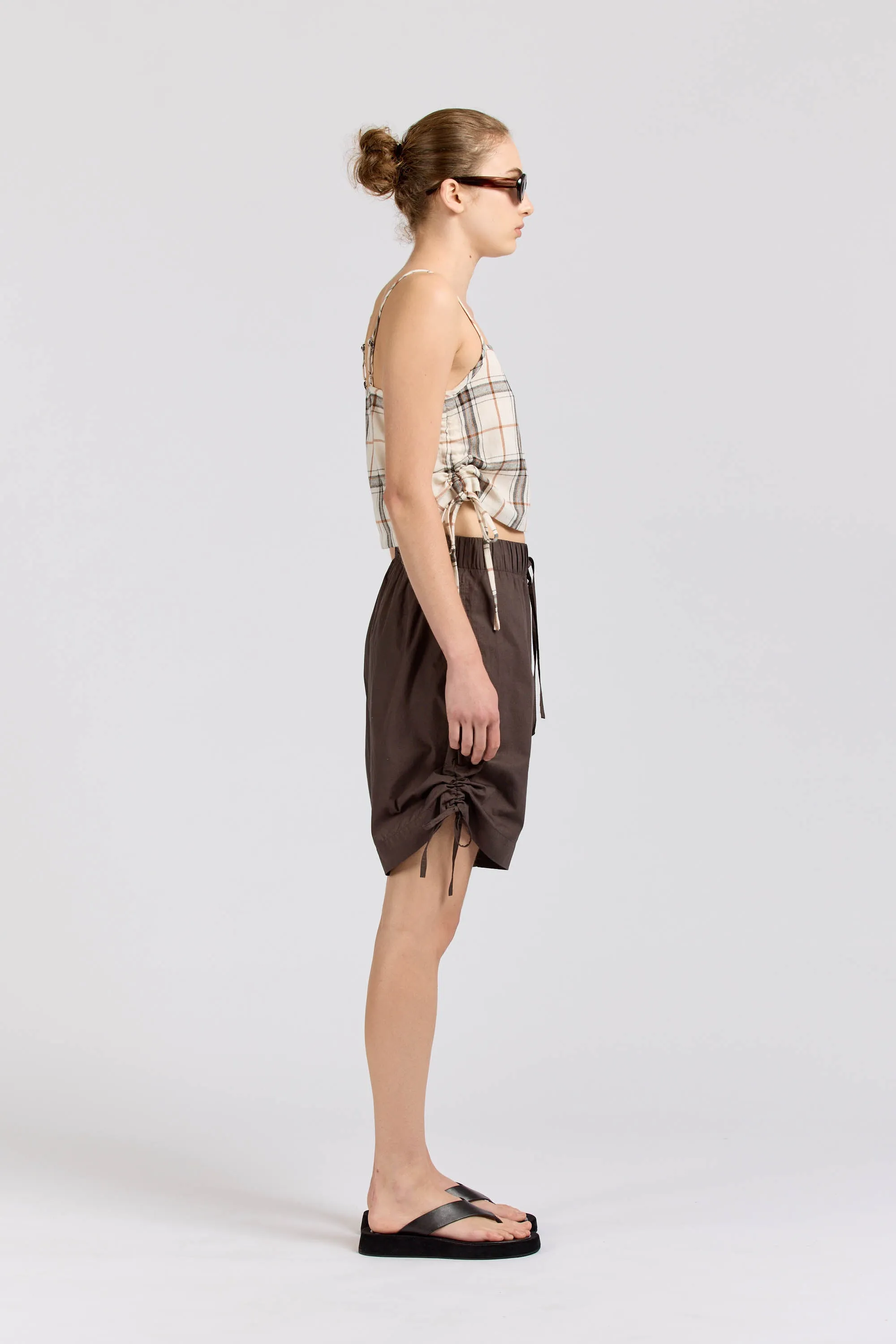 Soda Tie Short, Poplin, Espresso sold by Handsom product image thumbnail 3