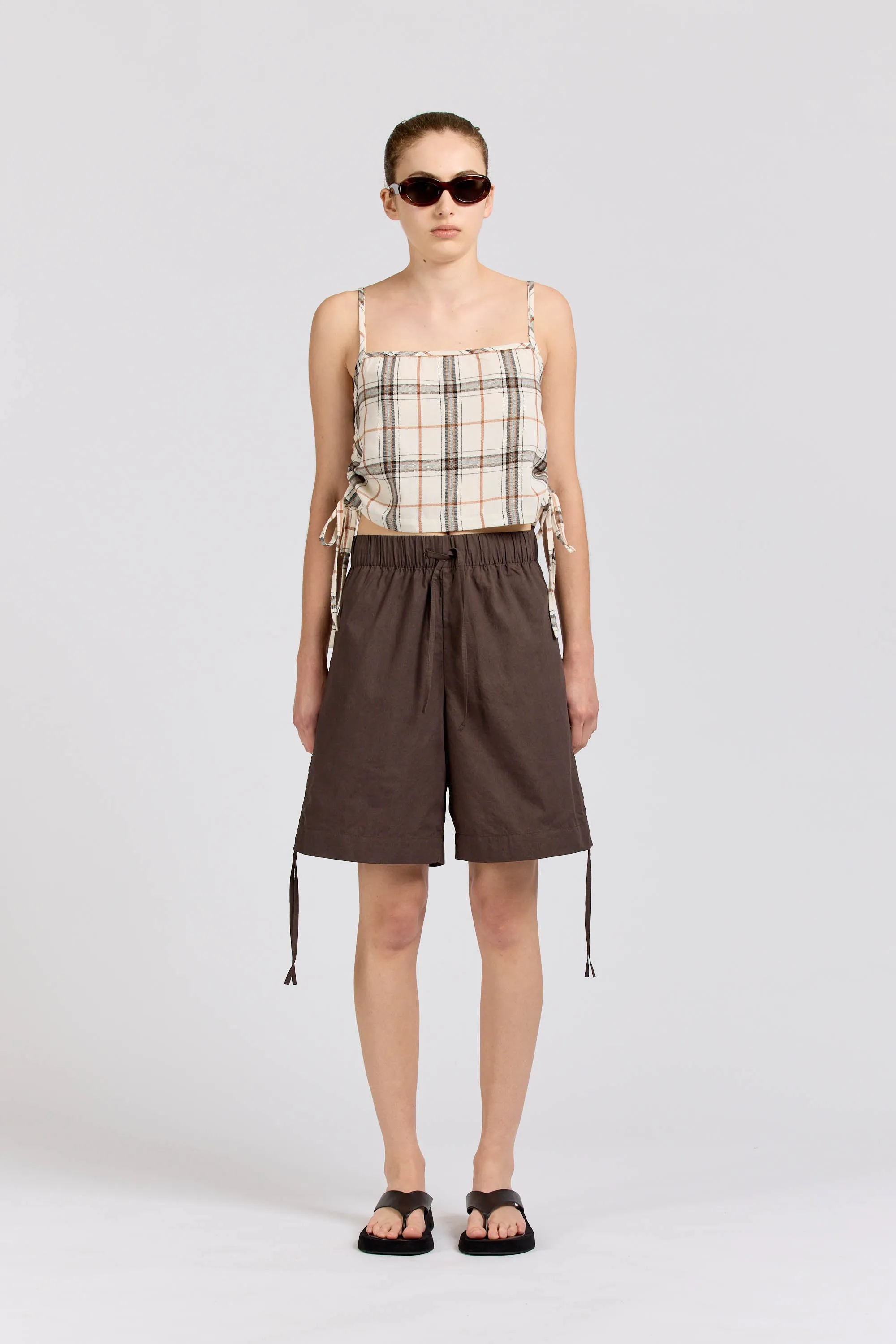 Soda Tie Short, Poplin, Espresso sold by Handsom product image thumbnail 5