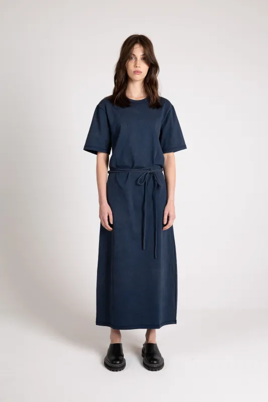 Arizona Tie Dress, Washed Navy made by Handsom