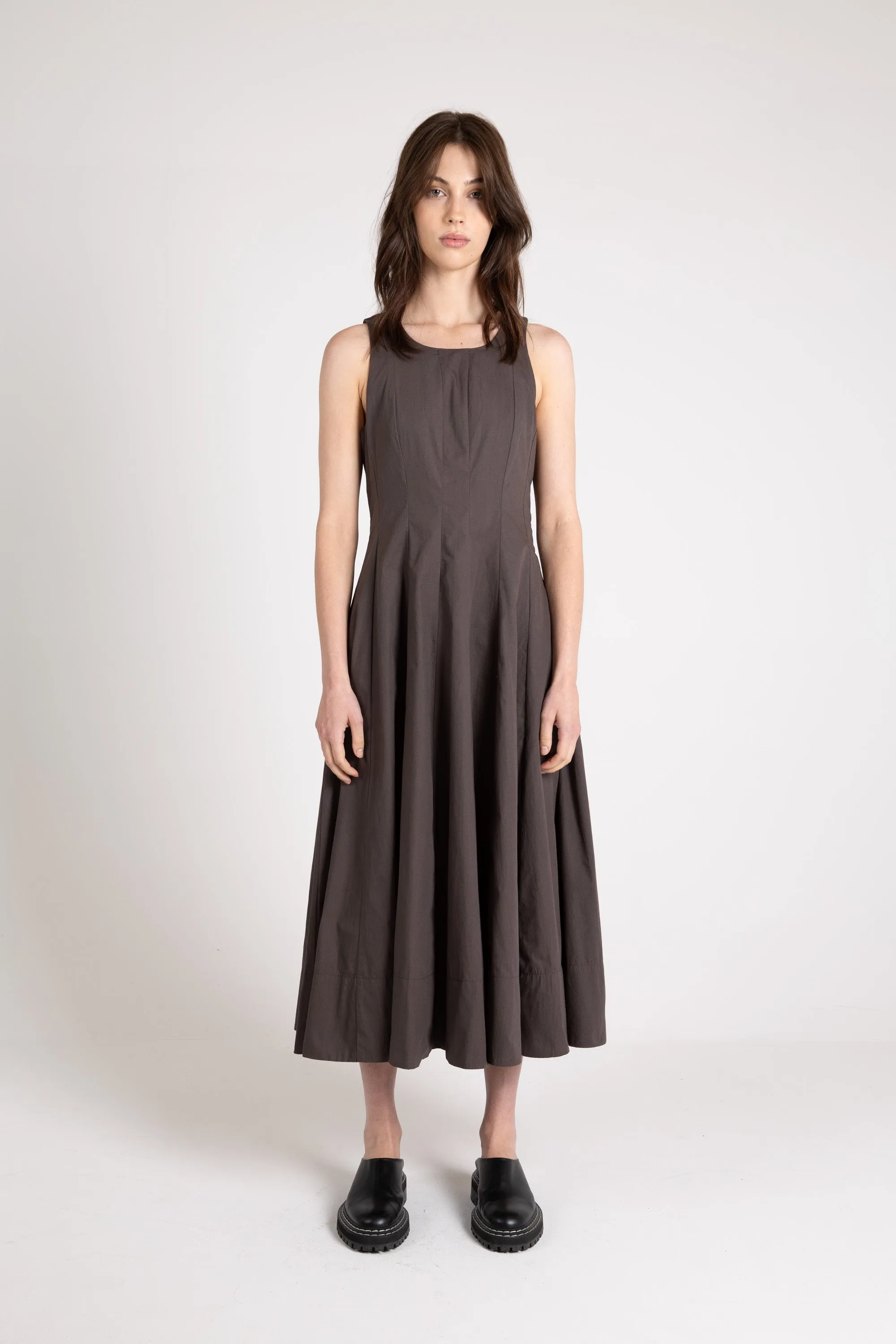 Arc Dress, Poplin, Espresso sold by Handsom