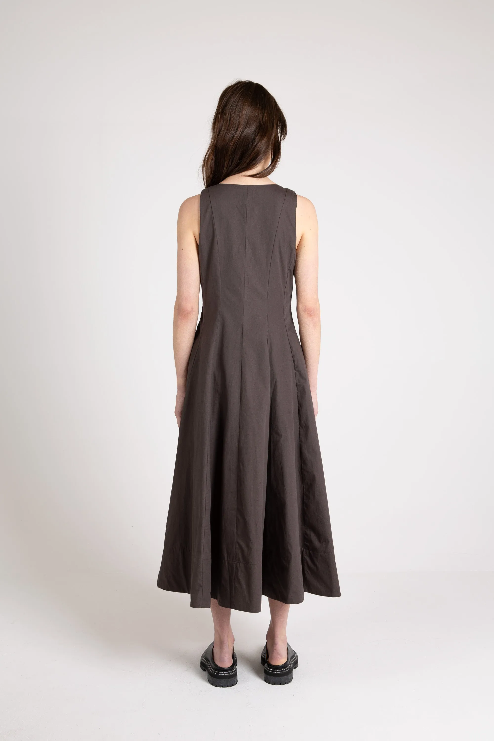 Arc Dress, Poplin, Espresso sold by Handsom product image thumbnail 5