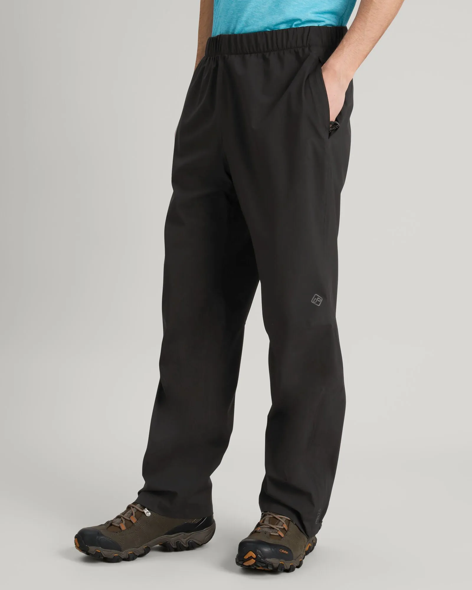 Men's Trailhead Stretch 2.5-layer Rain Pants - Black Stingray sold by Kathmandu Outdoor product image thumbnail 3