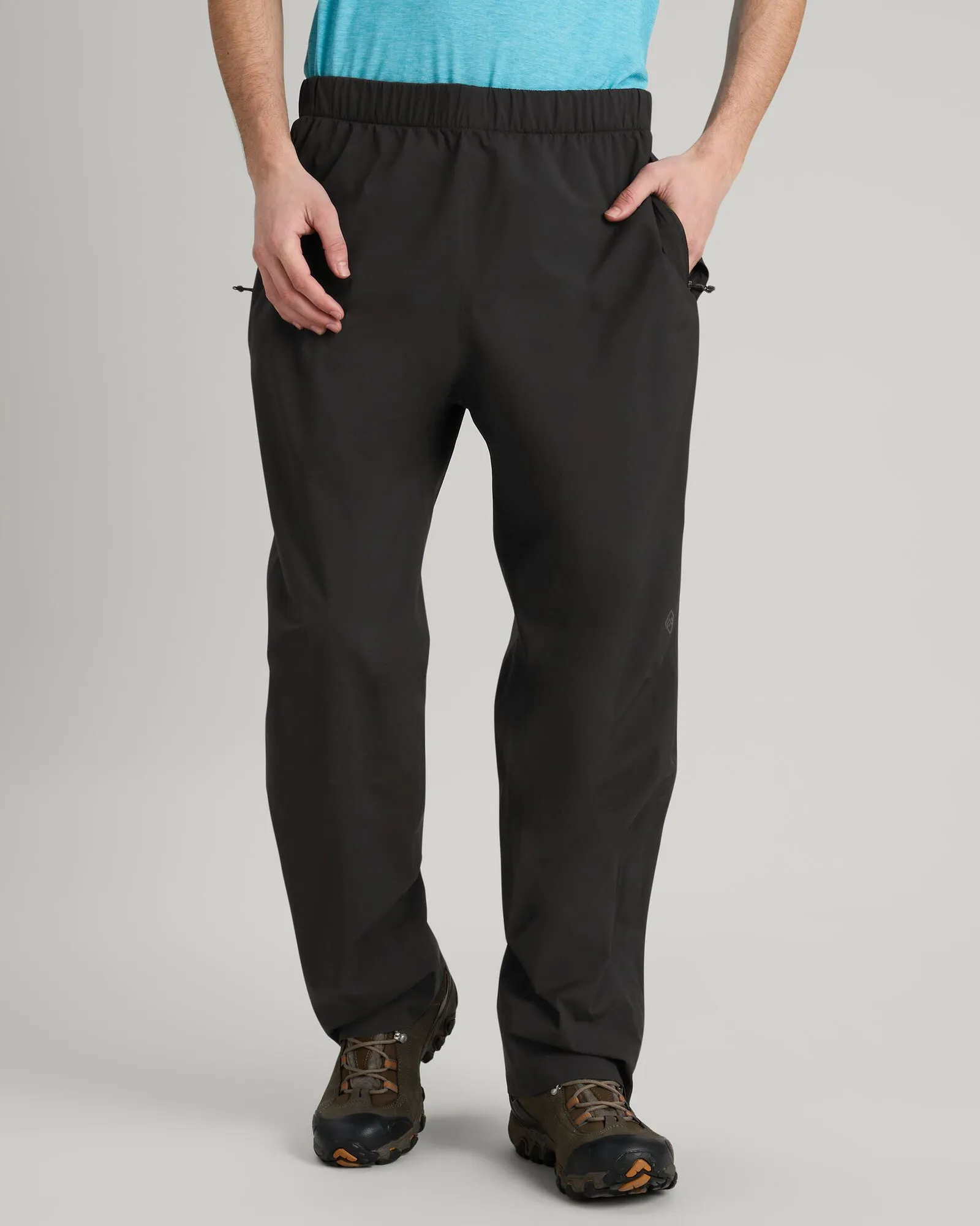 Men's Trailhead Stretch 2.5-layer Rain Pants - Black Stingray sold by Kathmandu Outdoor