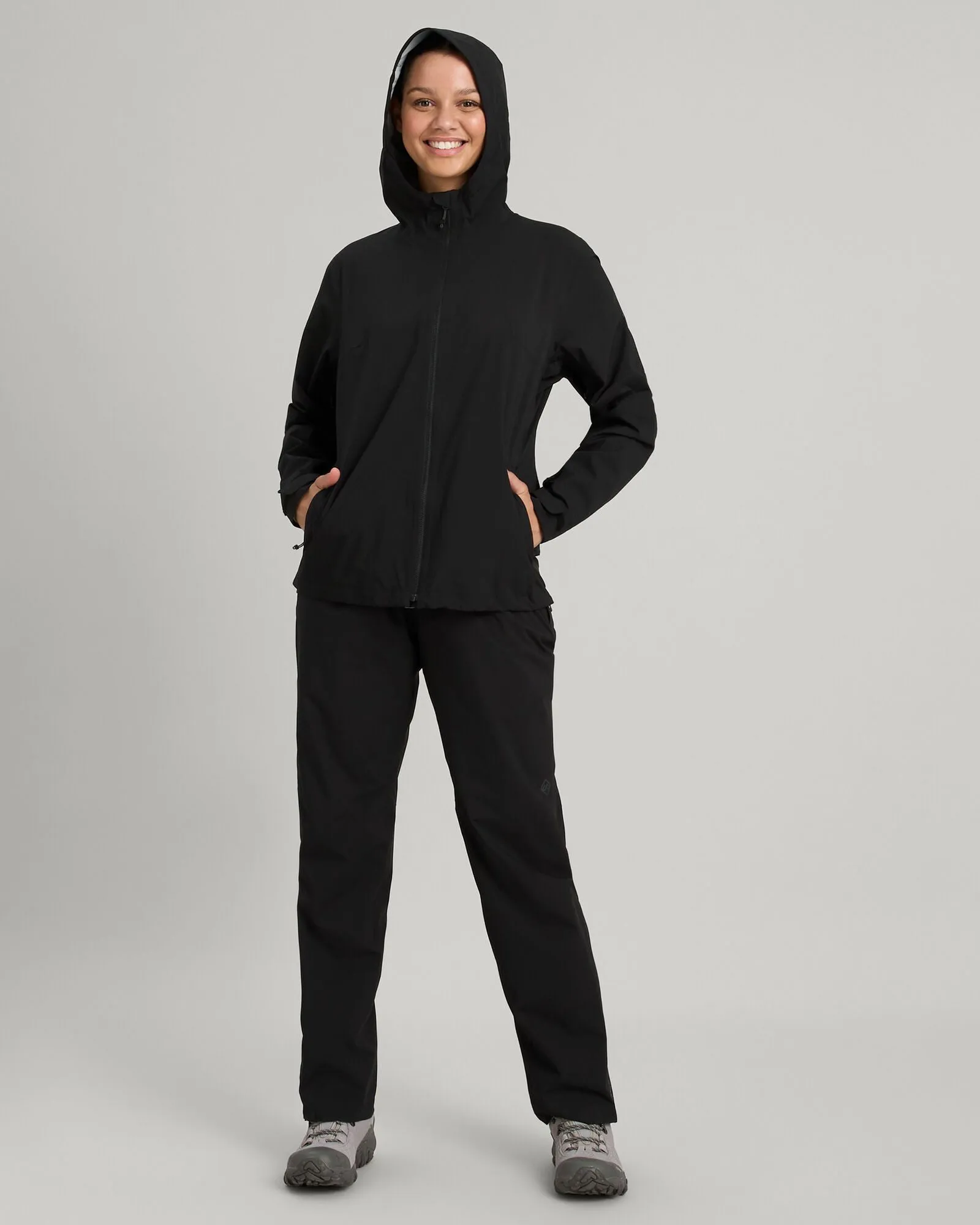 Women's Trailhead Stretch 2.5-layer Rain Pants - Black Stingray sold by Kathmandu Outdoor product image thumbnail 2