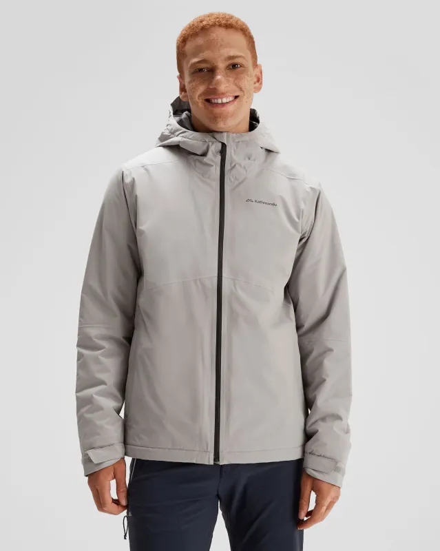 Men's Trailhead 2L Insulated Rain Jacket - Steel Grey sold by Kathmandu Outdoor