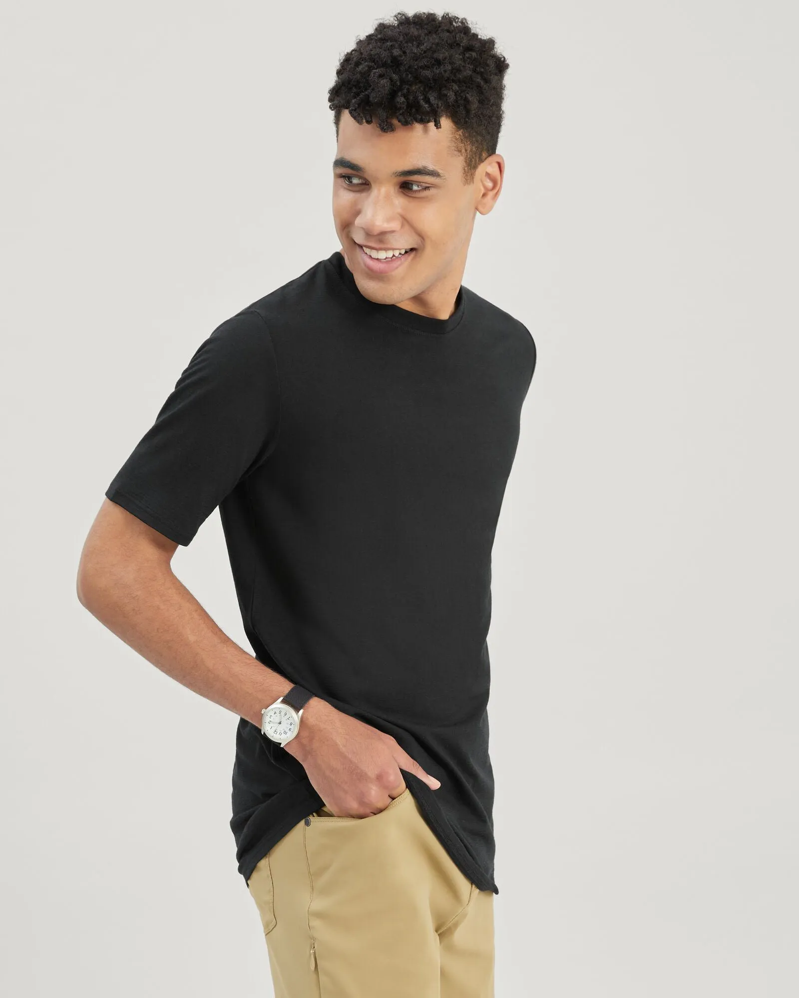 Men's 100% Merino T-shirt - Black sold by Kathmandu Outdoor product image thumbnail 4