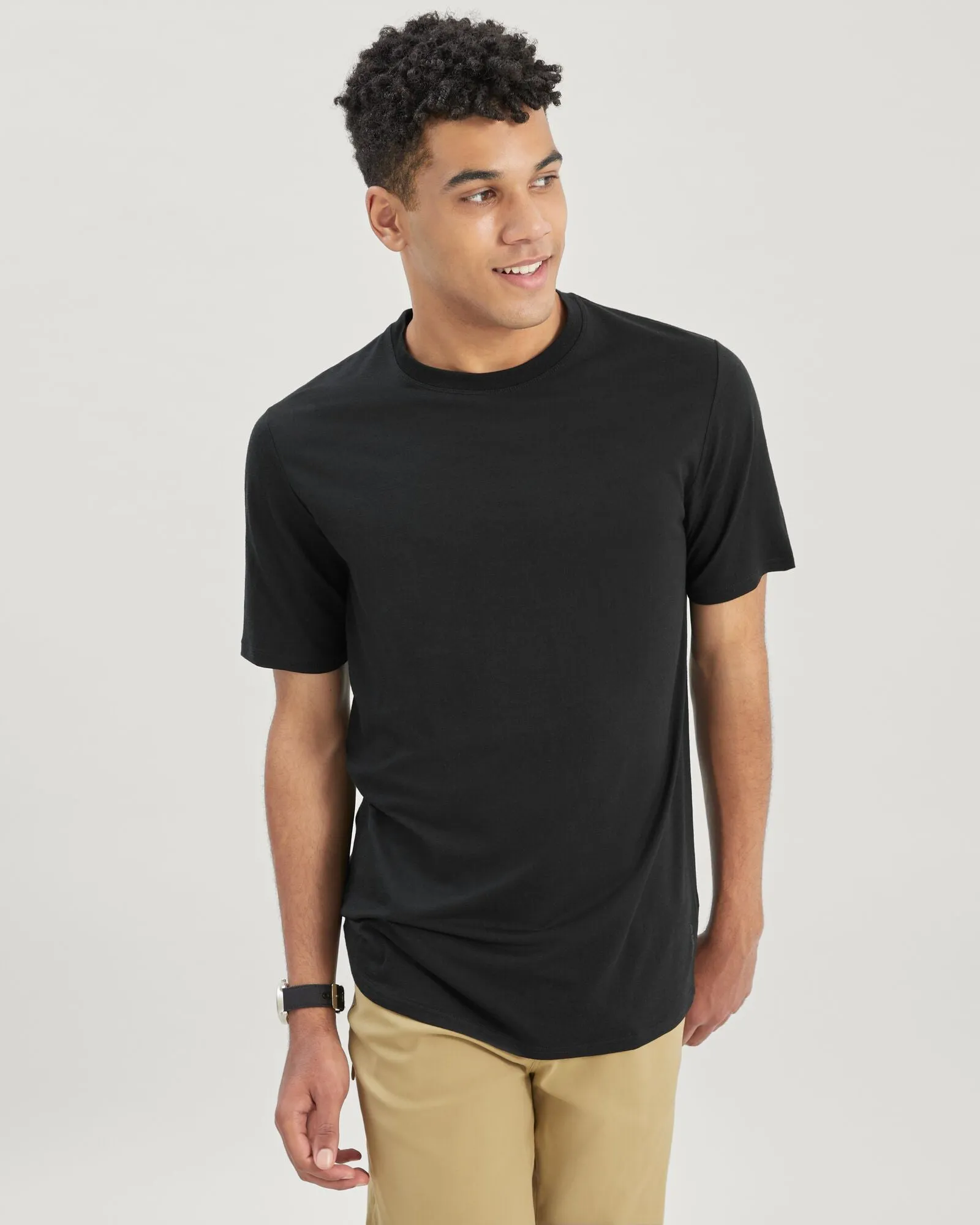 Men's 100% Merino T-shirt - Black sold by Kathmandu Outdoor