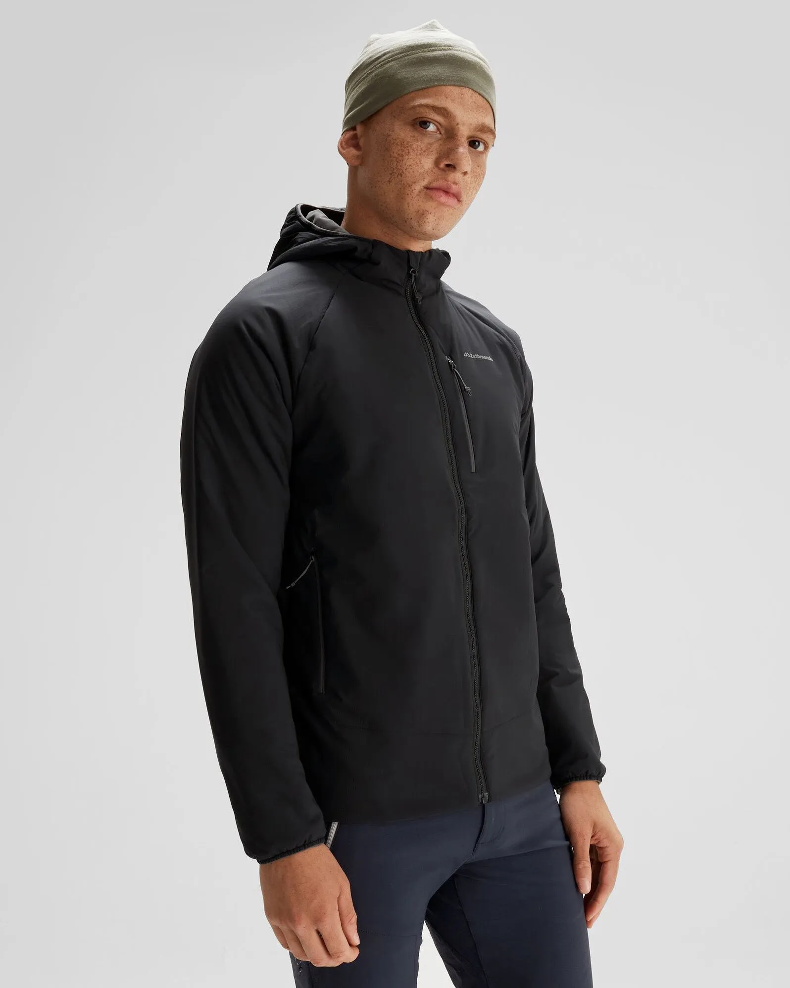 Men's Seeker PrimaLoft® Active Hooded Jacket - Black Stingray sold by Kathmandu Outdoor product image thumbnail 3
