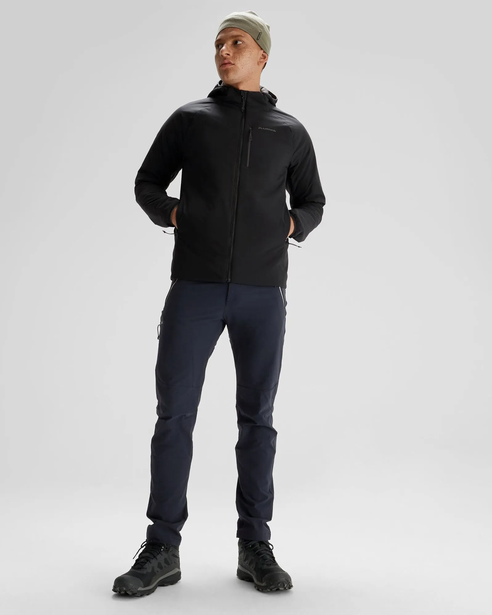 Men's Seeker PrimaLoft® Active Hooded Jacket - Black Stingray sold by Kathmandu Outdoor product image thumbnail 2