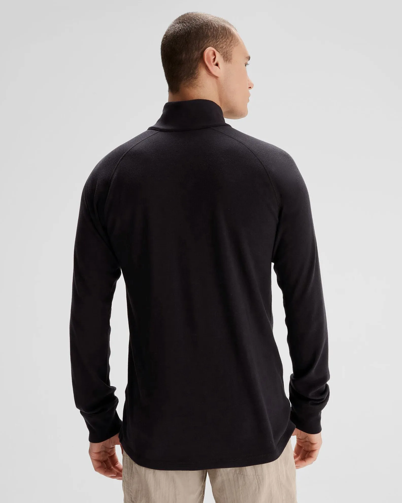 Men's K-Merino 250 Quarter Zip Long Sleeve - Black Stingray sold by Kathmandu Outdoor product image thumbnail 4