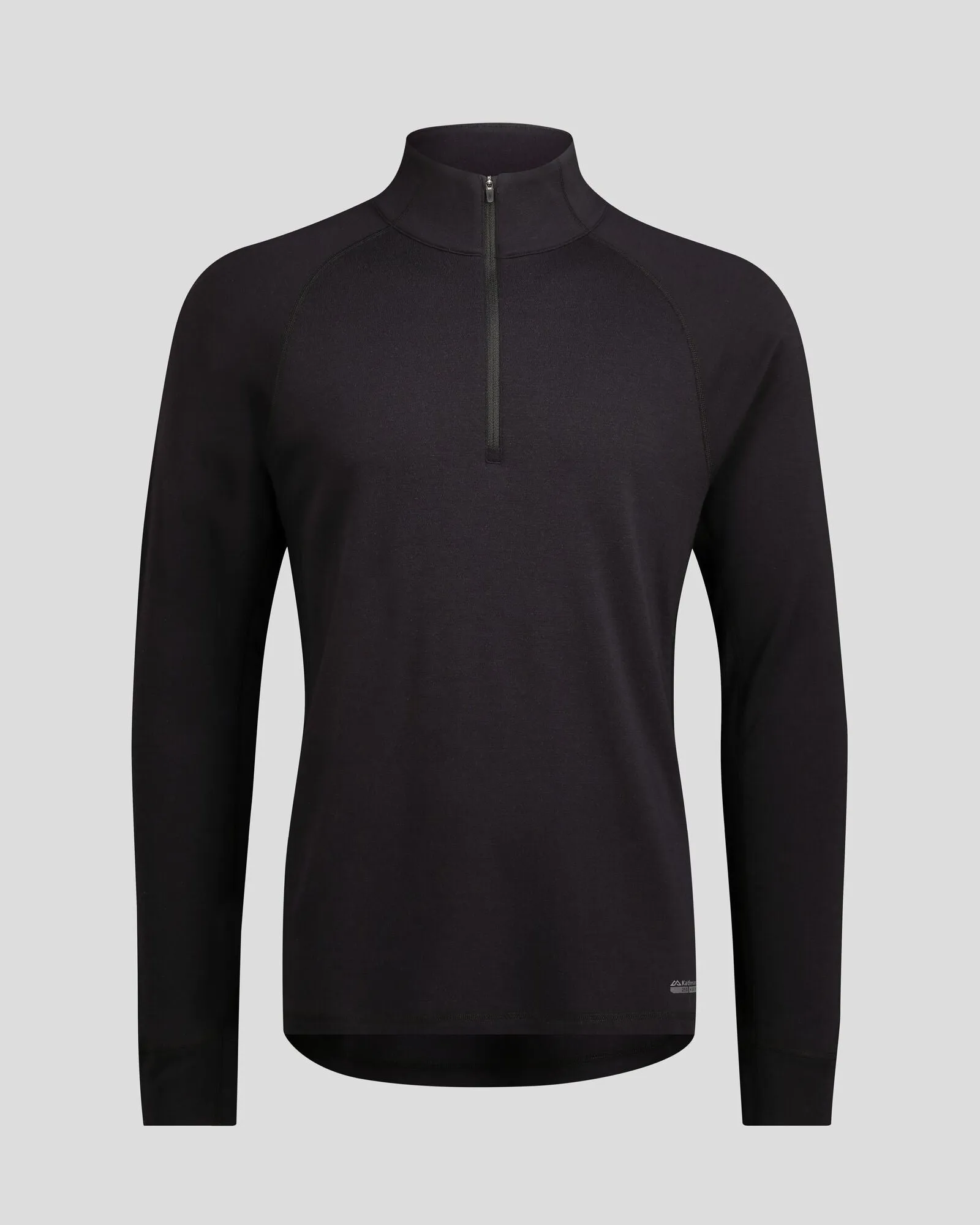 Men's K-Merino 250 Quarter Zip Long Sleeve - Black Stingray sold by Kathmandu Outdoor product image thumbnail 5