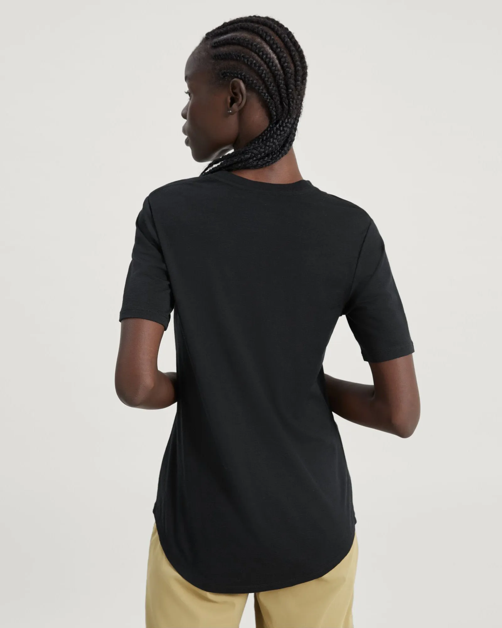 Women's 100% Merino Short Sleeve Crew Top - Black sold by Kathmandu Outdoor product image thumbnail 3