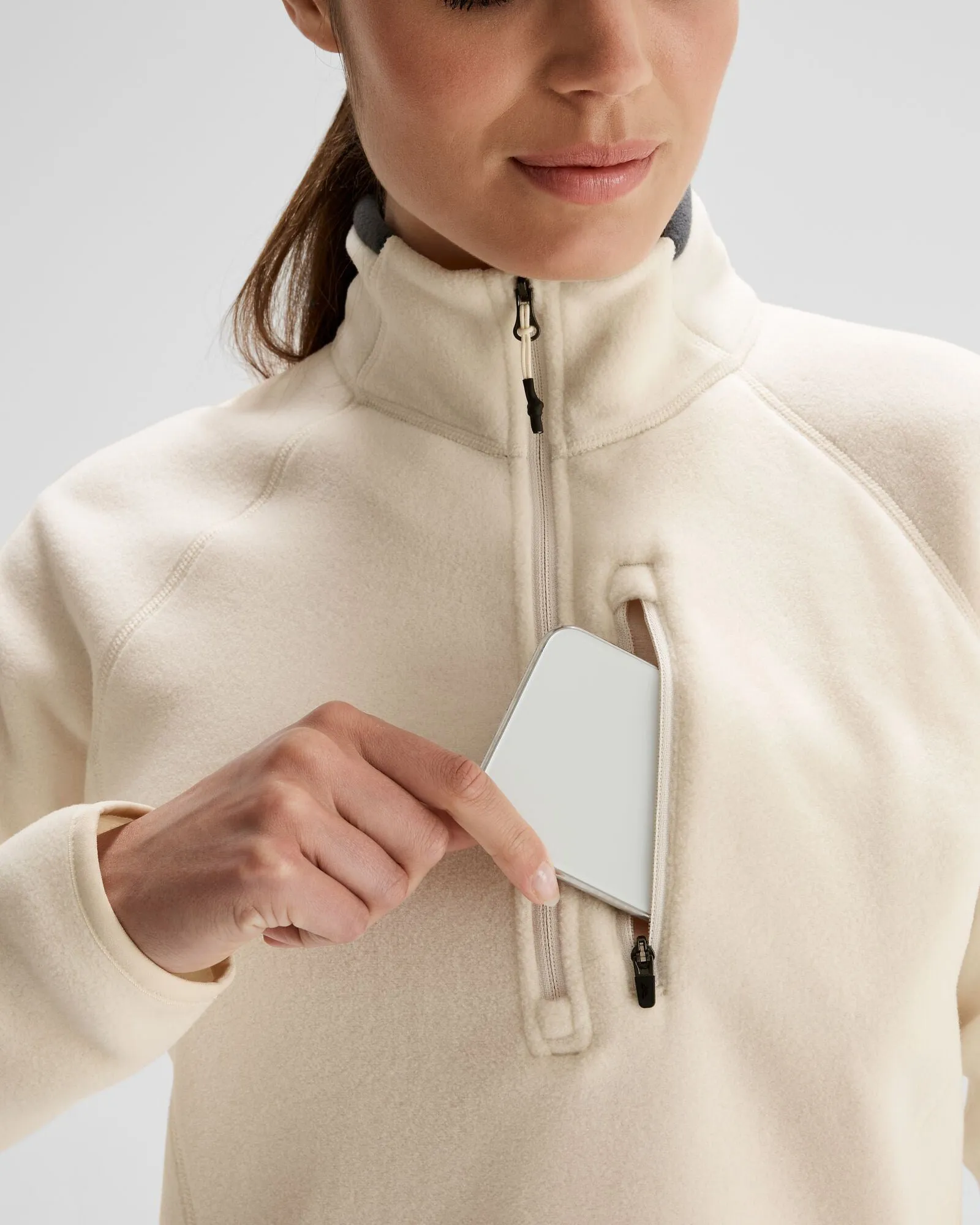 Women's Ridge 100 PrimaLoft Bio Pullover - Natural sold by Kathmandu Outdoor product image thumbnail 5