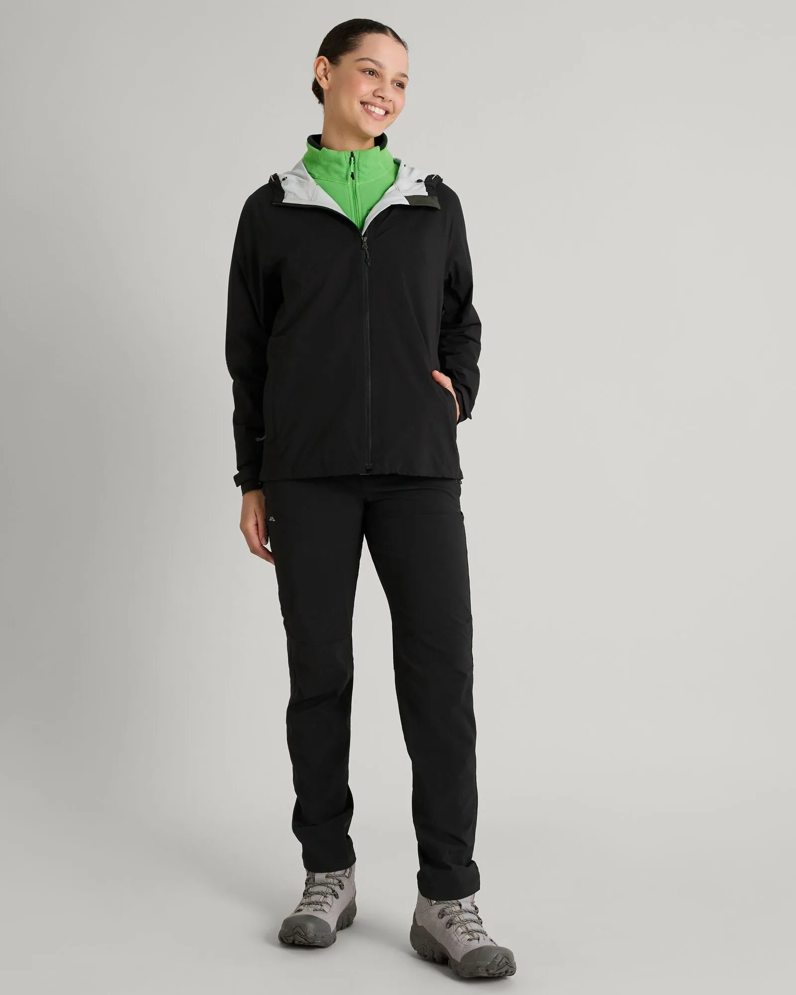 Women's Trailhead Stretch 2.5-layer Rain Jacket - Black Stingray sold by Kathmandu Outdoor product image thumbnail 2