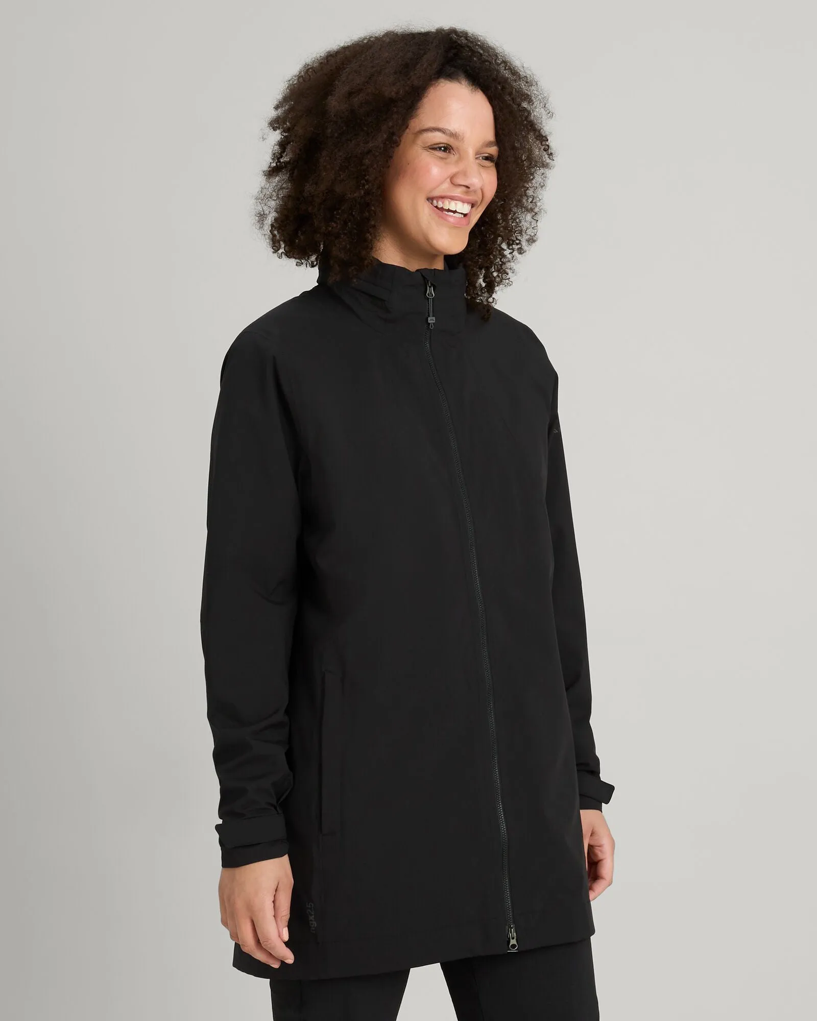 Women's Trailhead Stretch 2.5-layer Rain Parka - Black Stingray sold by Kathmandu Outdoor product image thumbnail 3