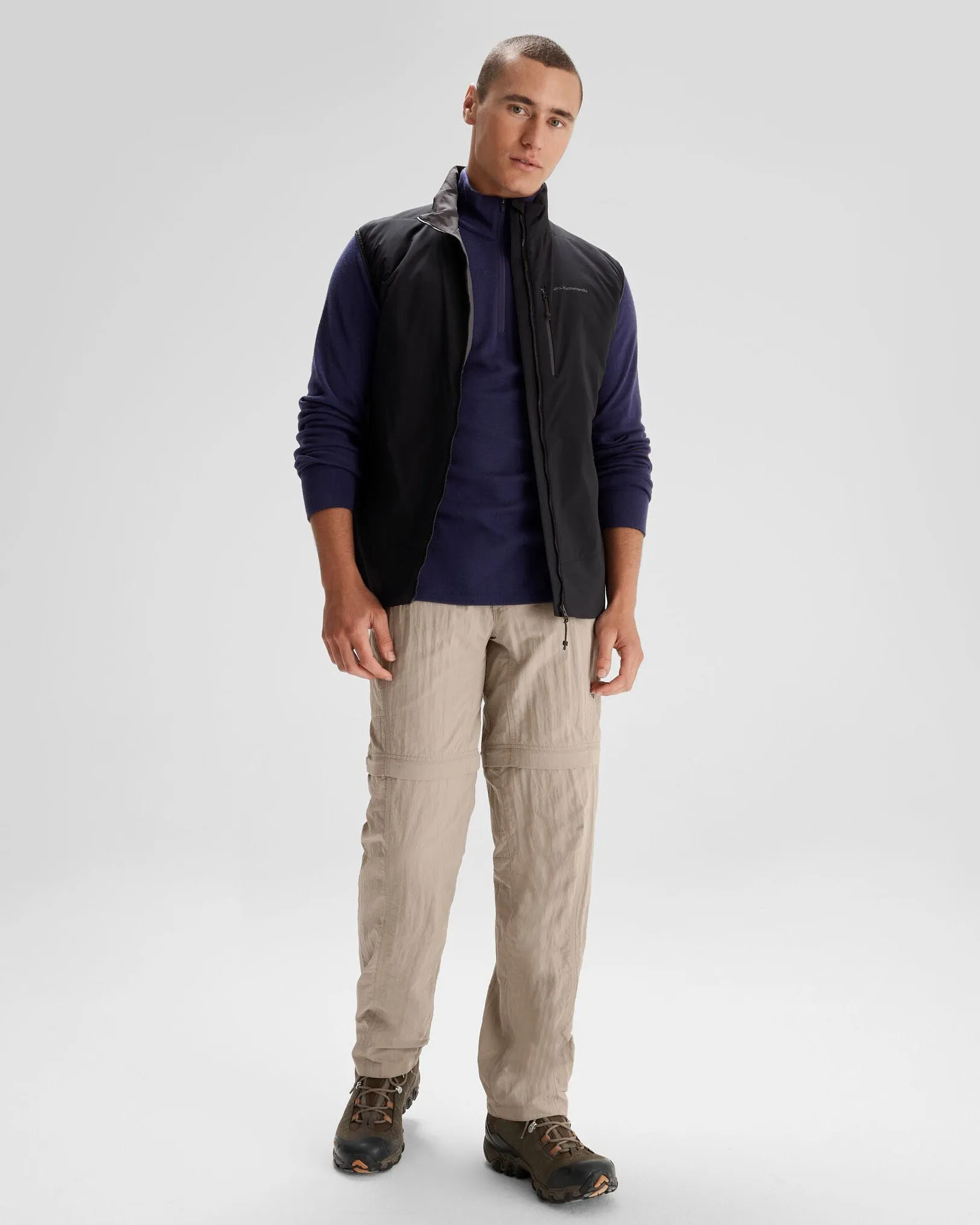 Men's Seeker PrimaLoft® Active Vest - Black Stingray sold by Kathmandu Outdoor product image thumbnail 2