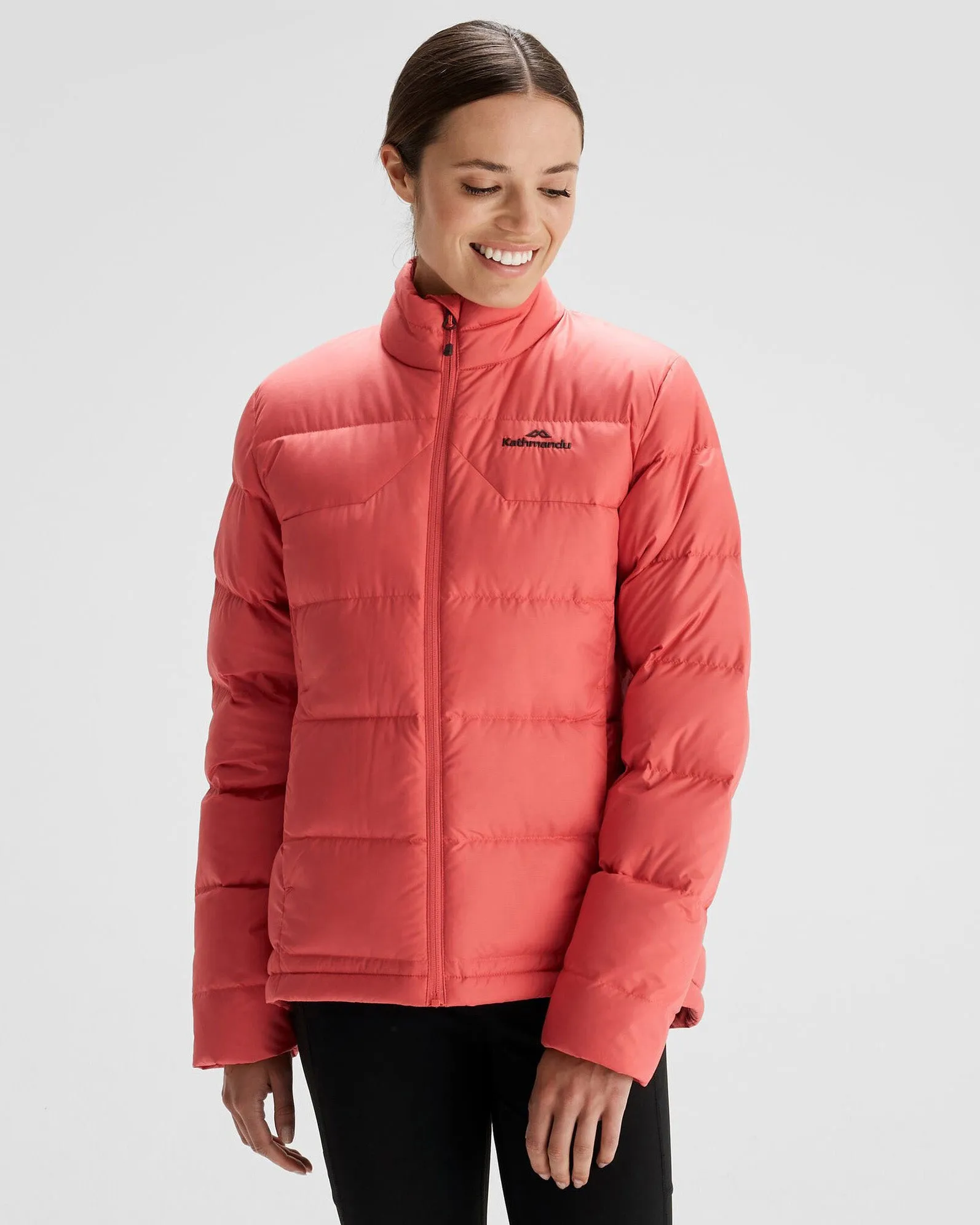 Women's Epiq Down Jacket - Fruity sold by Kathmandu Outdoor
